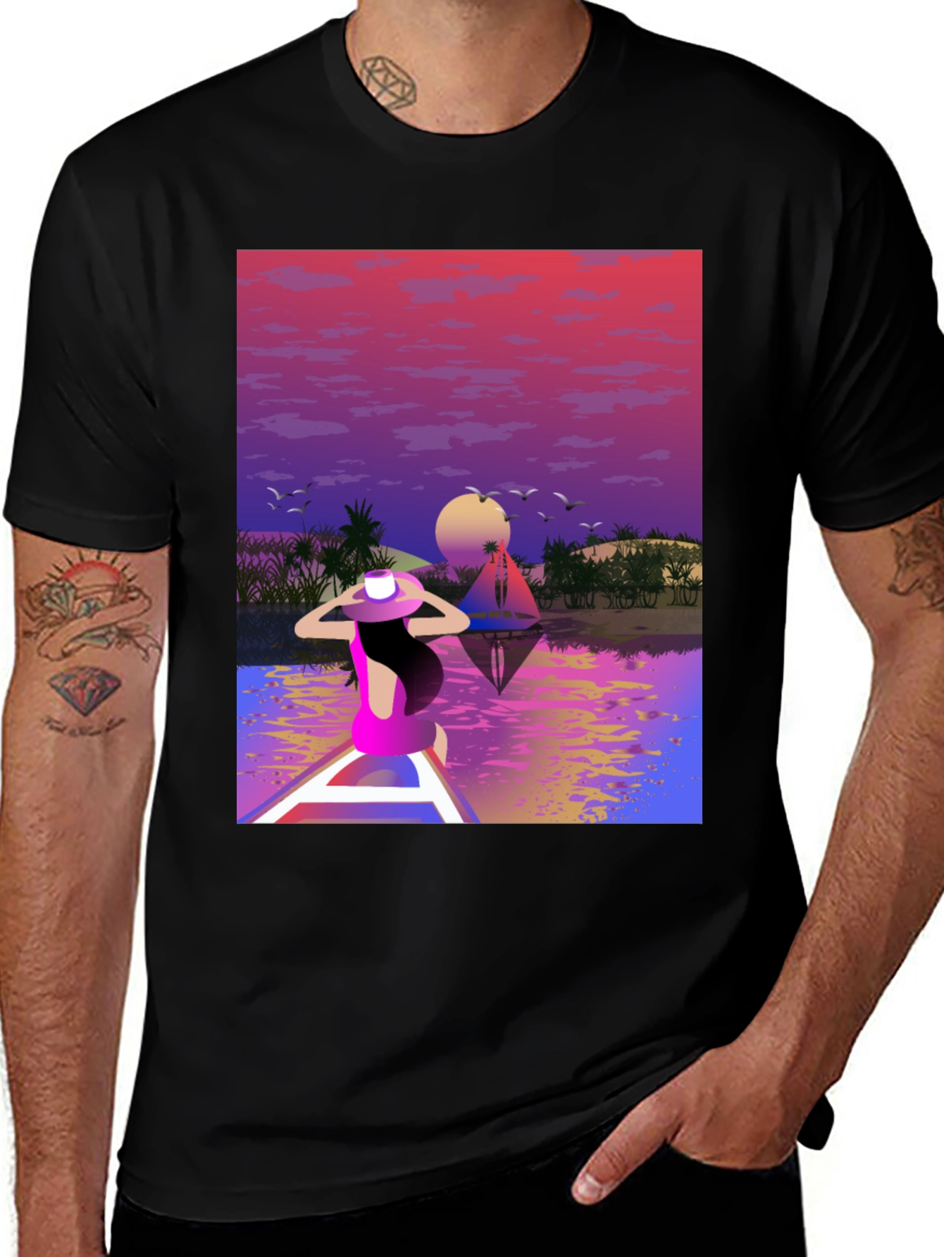Sunset Lake Graphic Tee - Relaxed Fit