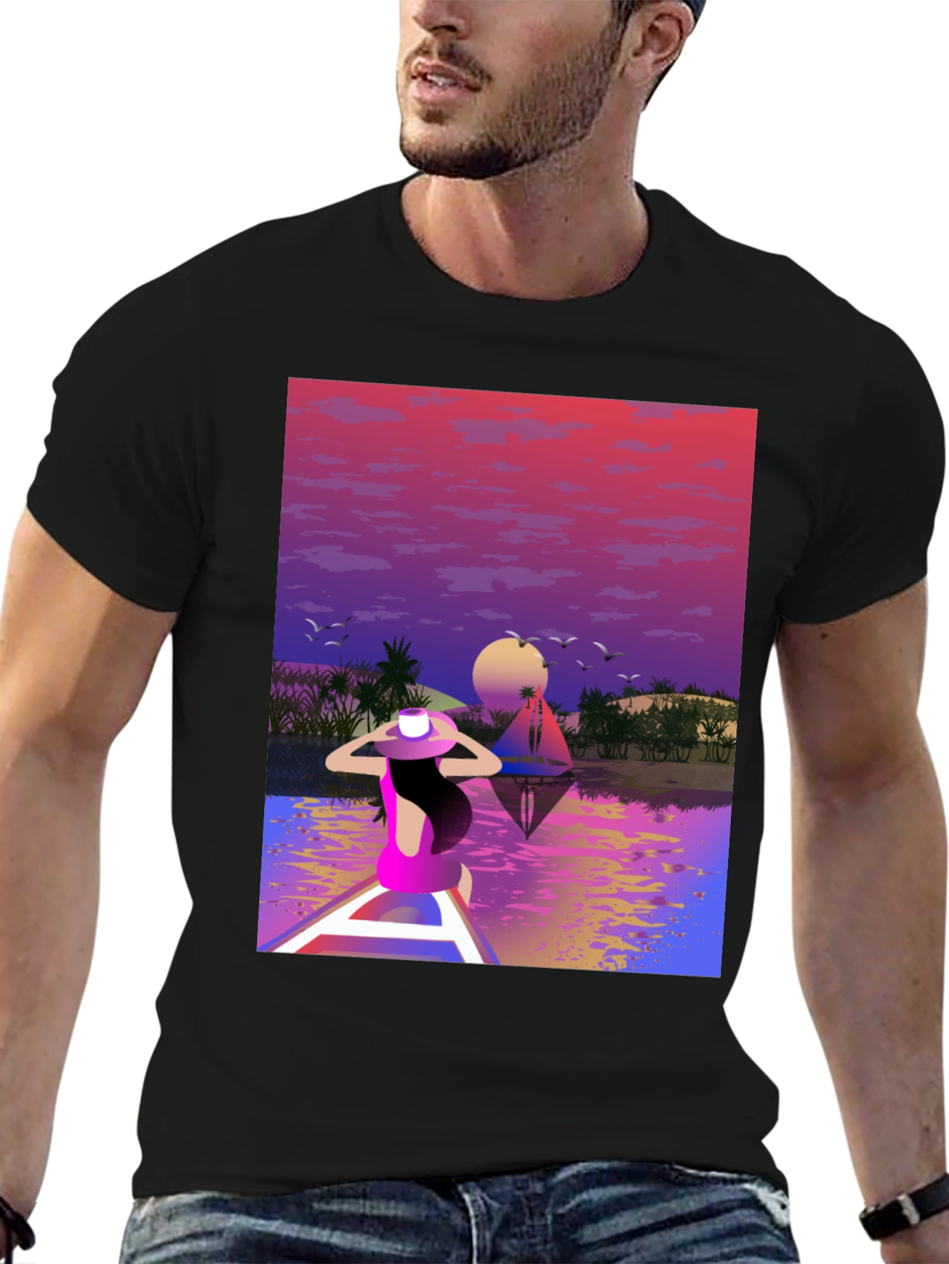 Sunset Lake Graphic Tee - Relaxed Fit