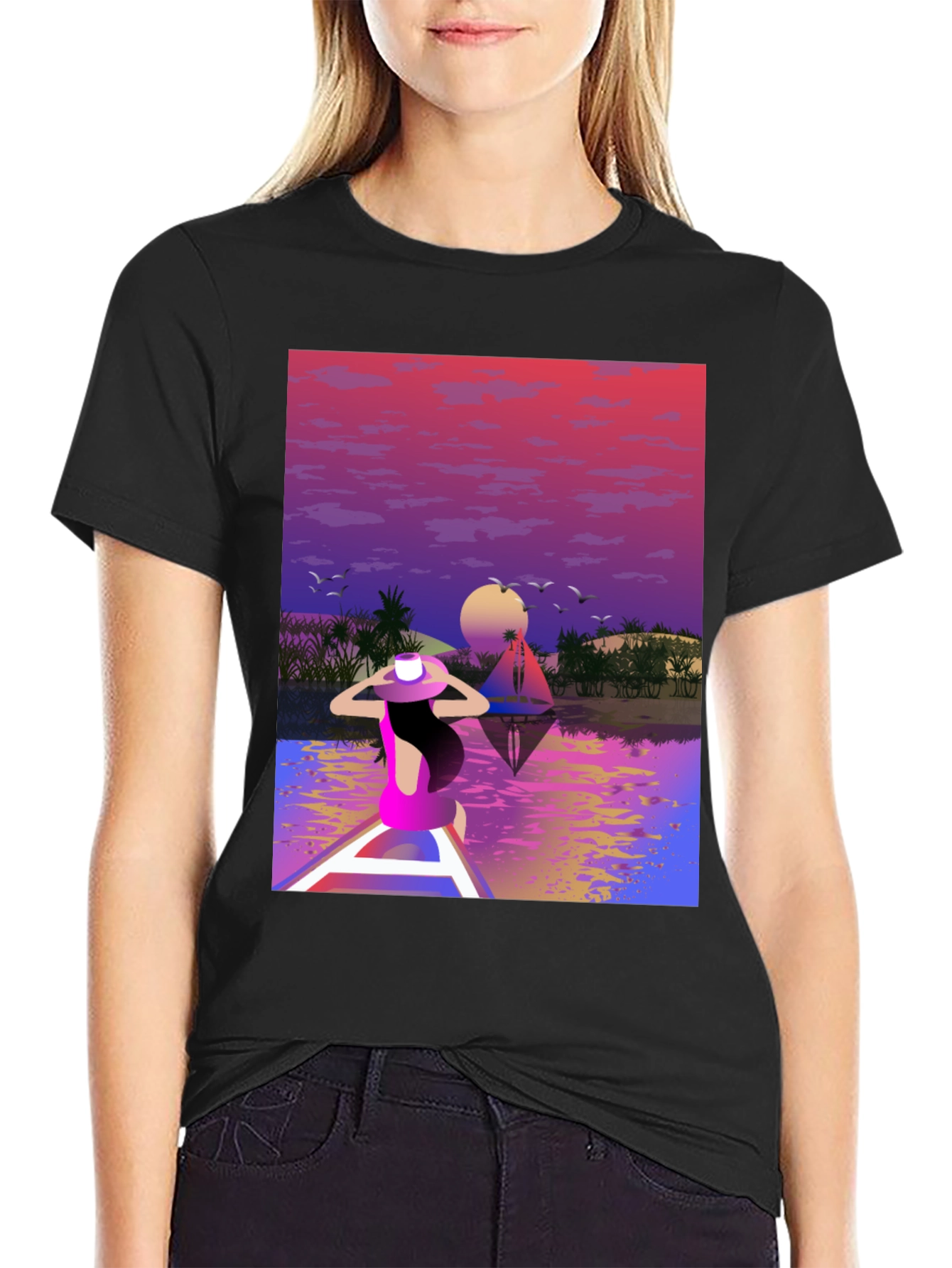 Sunset Lake Graphic Tee - Relaxed Fit