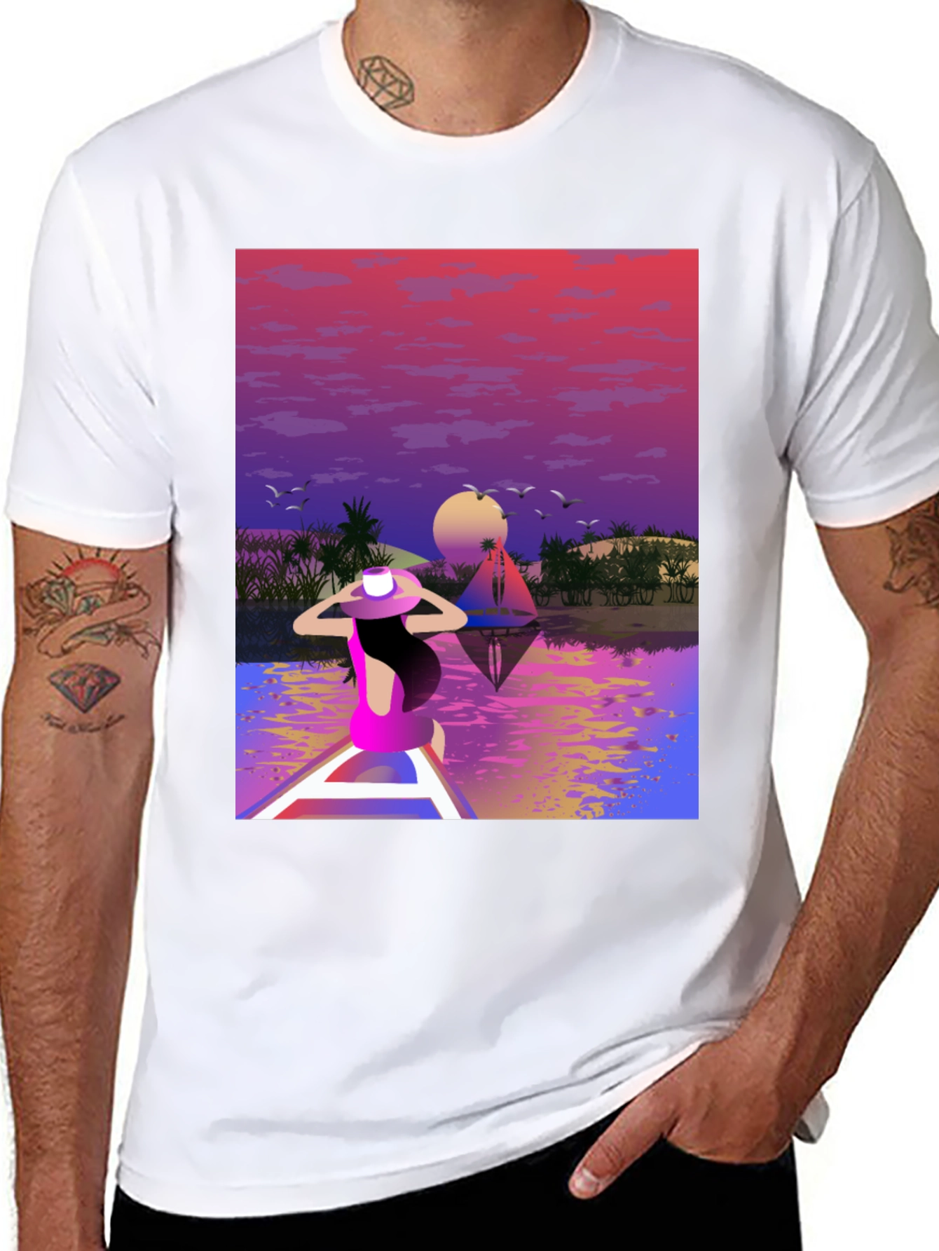 Sunset Lake Graphic Tee - Relaxed Fit