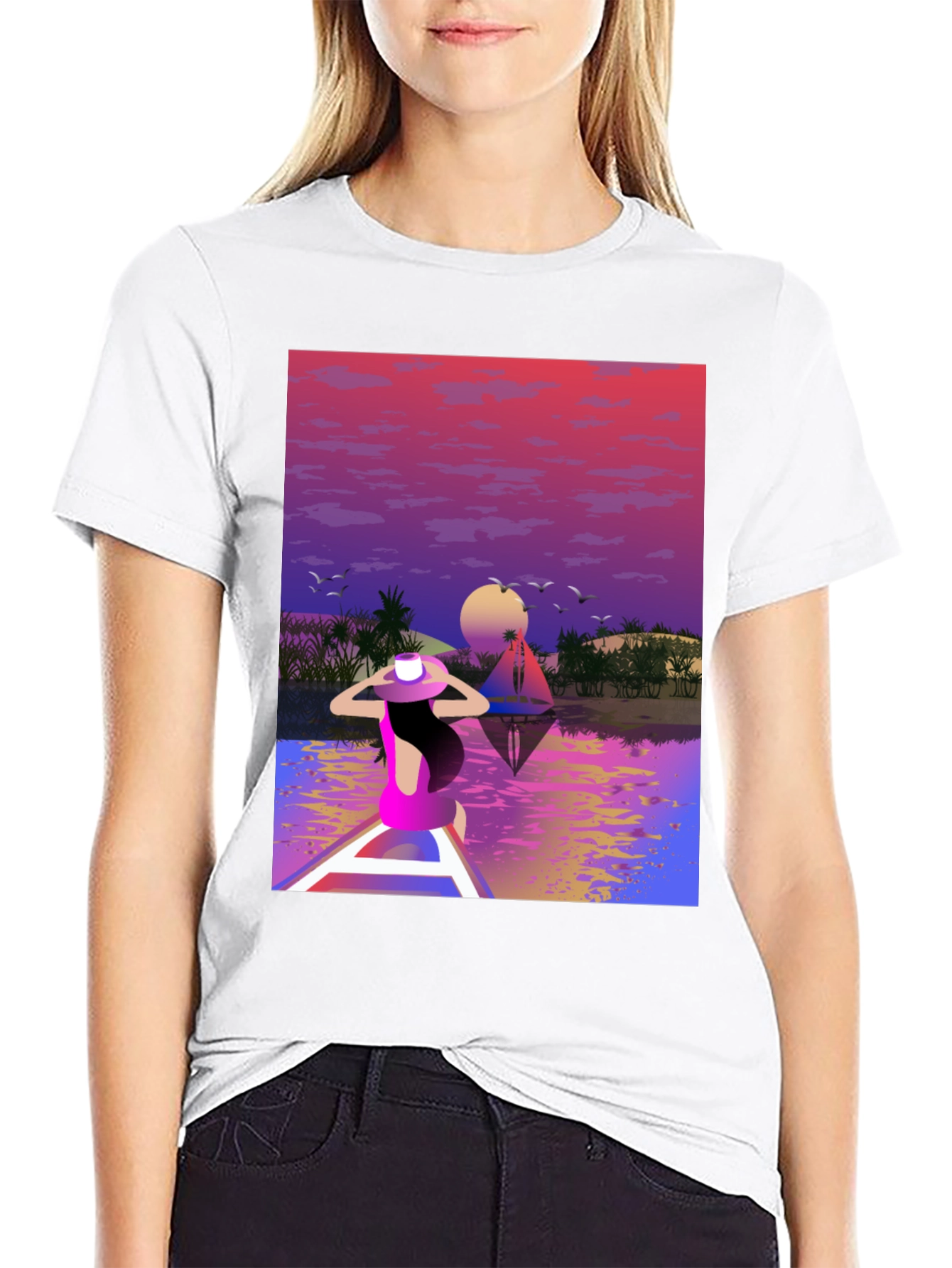 Sunset Lake Graphic Tee - Relaxed Fit