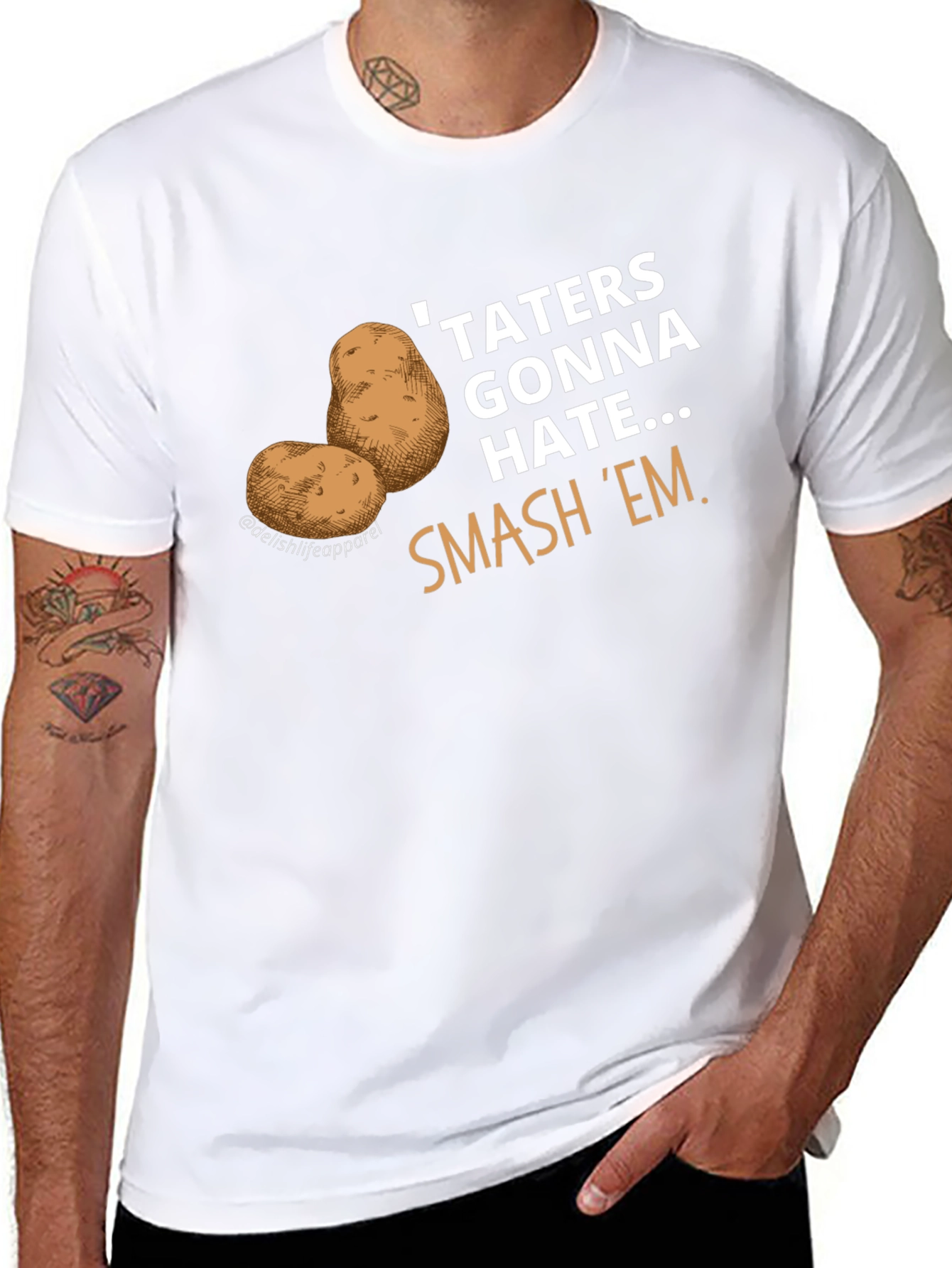Taters Gonna Hate Funny Potato Graphic Tee