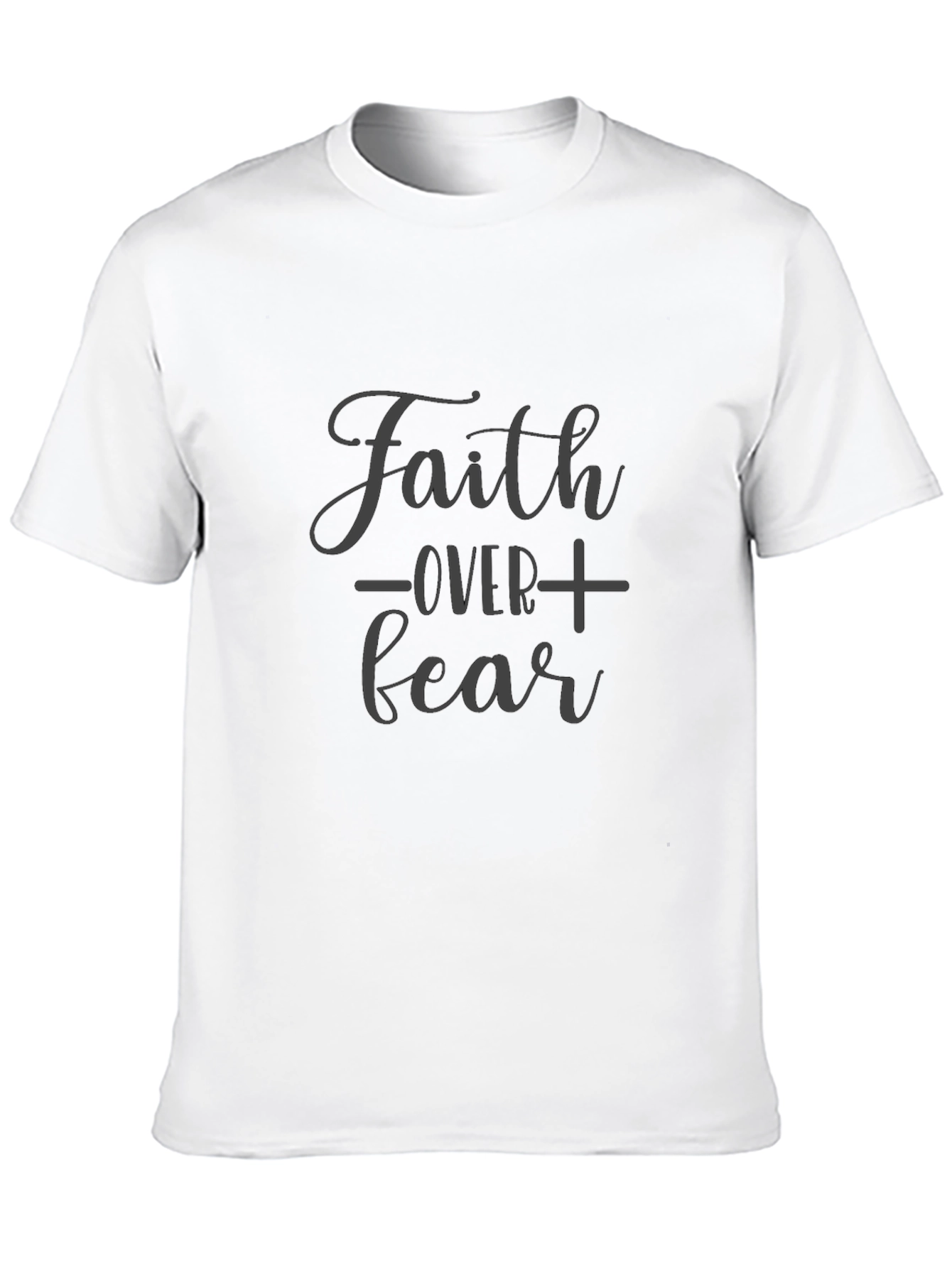 Faith Over Fear Black Graphic Tee for Men