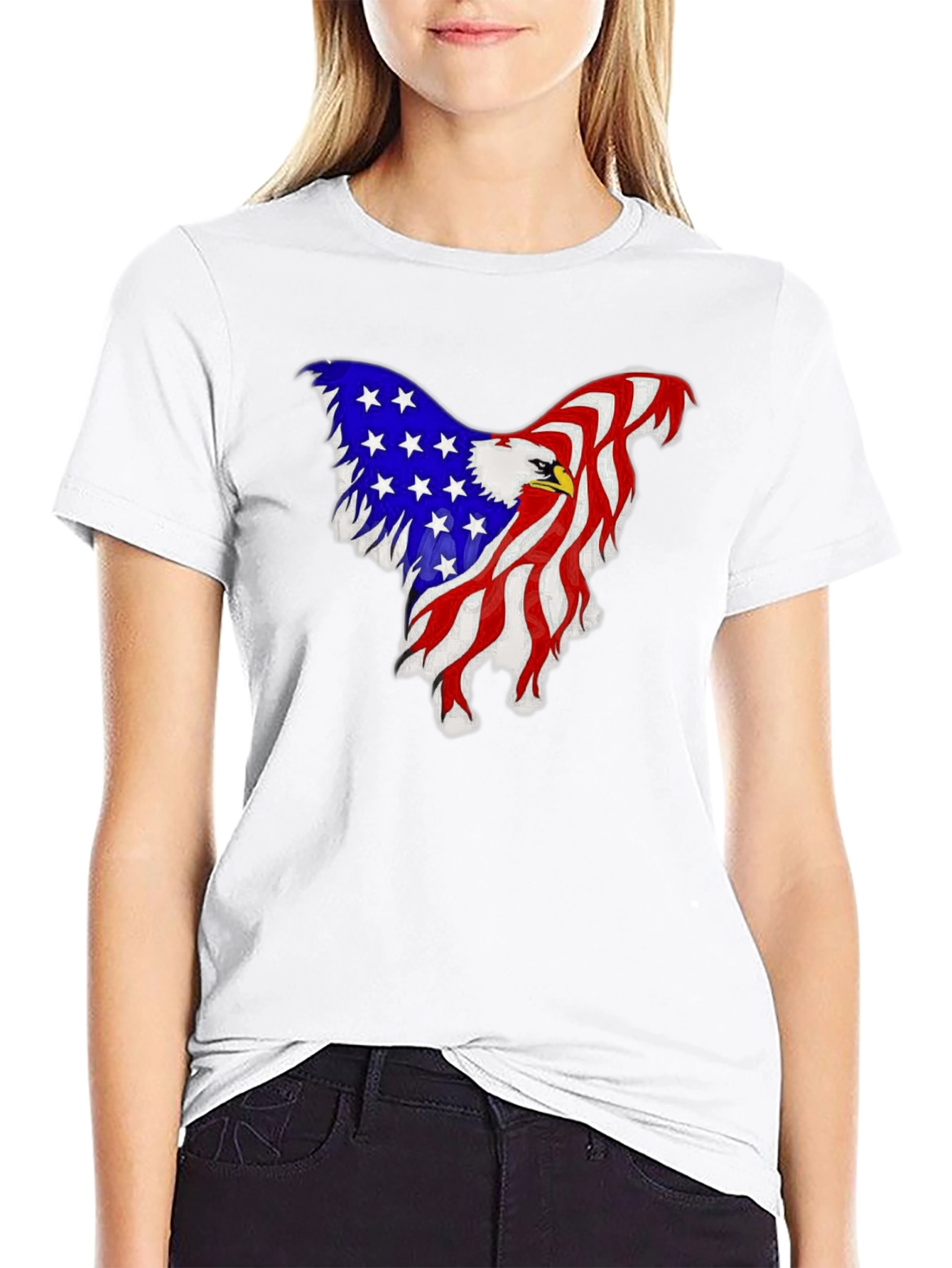 American Eagle Flag Graphic Tee - Patriotic Mens Shirt
