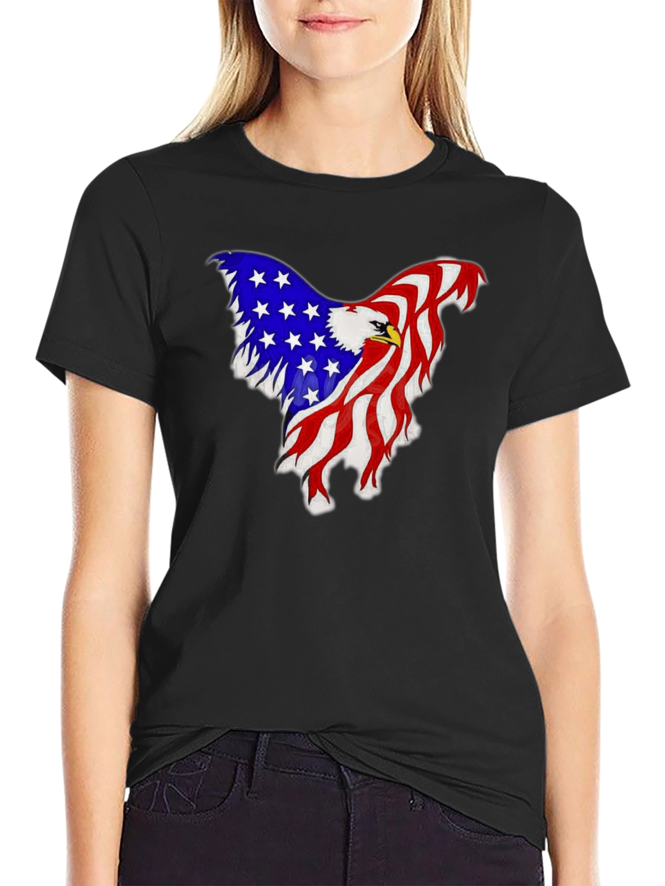 American Eagle Flag Graphic Tee - Patriotic Mens Shirt