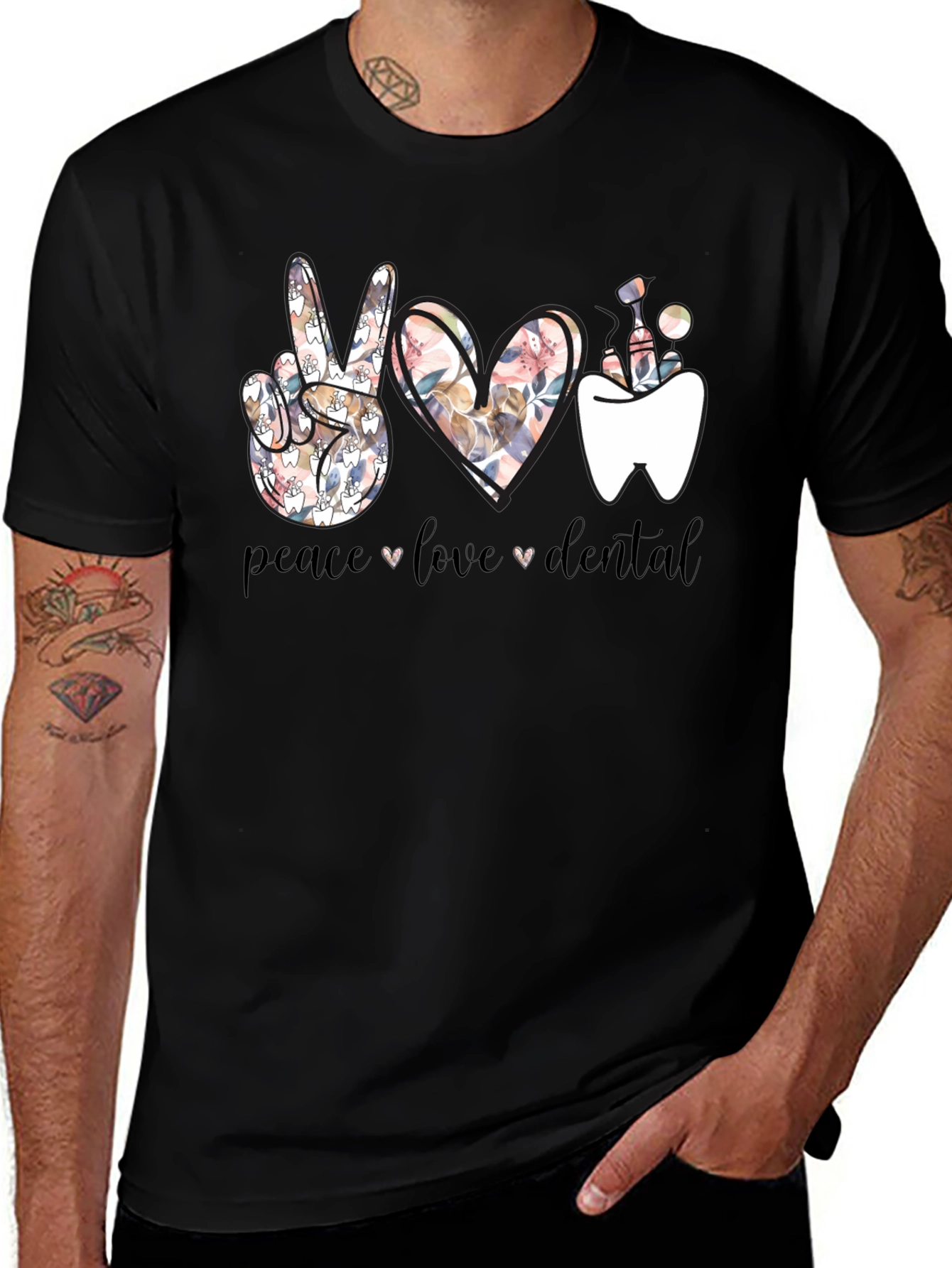 Peace Love Dental T-Shirt - Dentist Gift