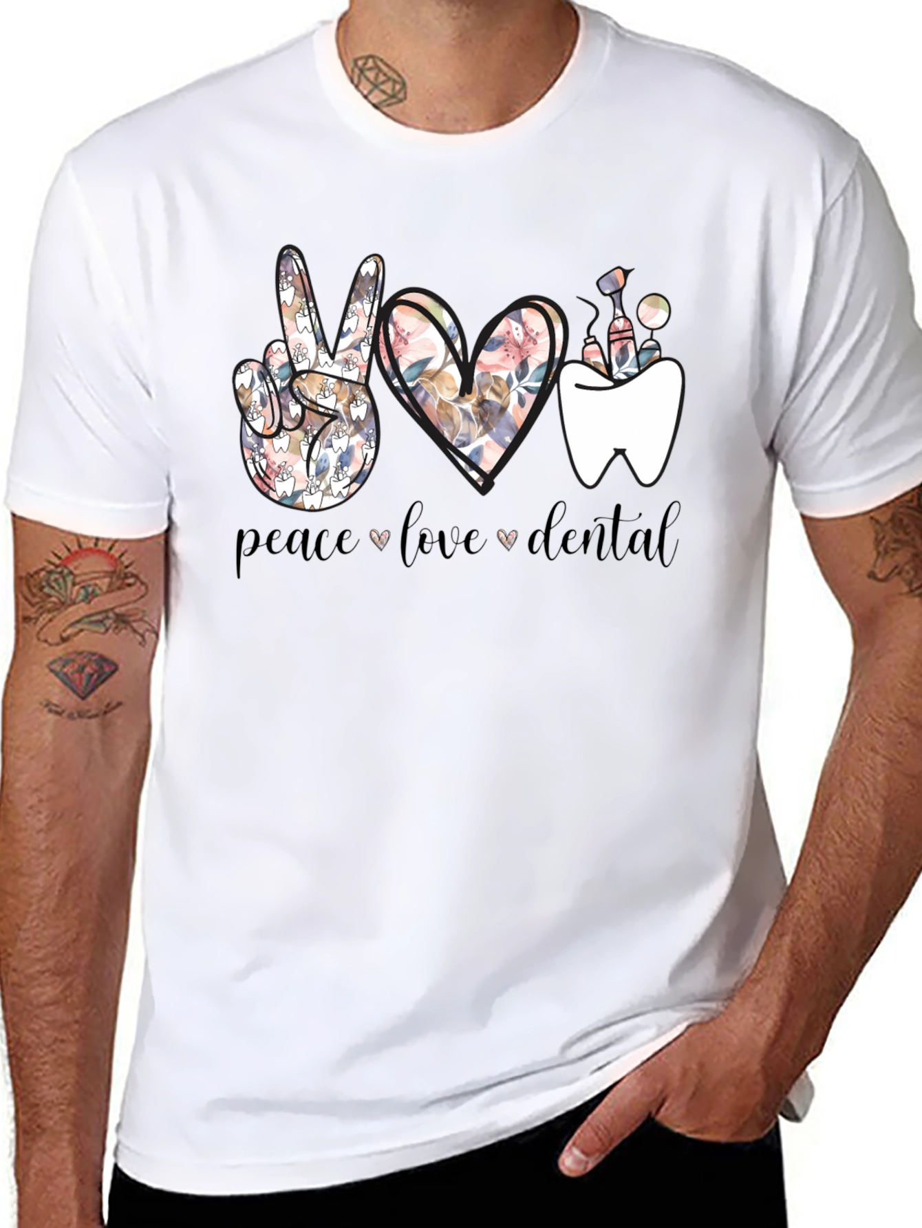 Peace Love Dental T-Shirt - Dentist Gift