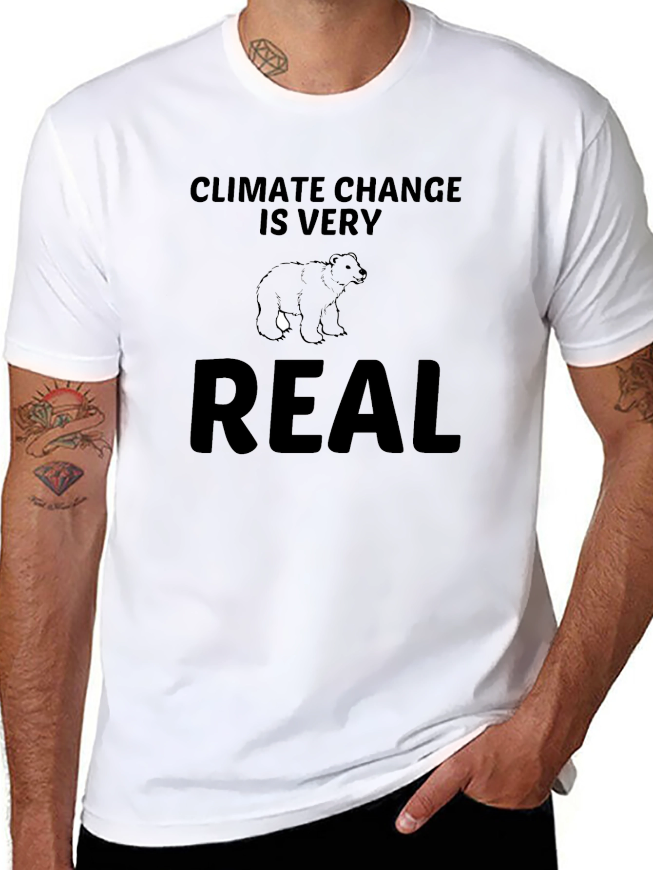 Climate Change Bear Graphic T-Shirt