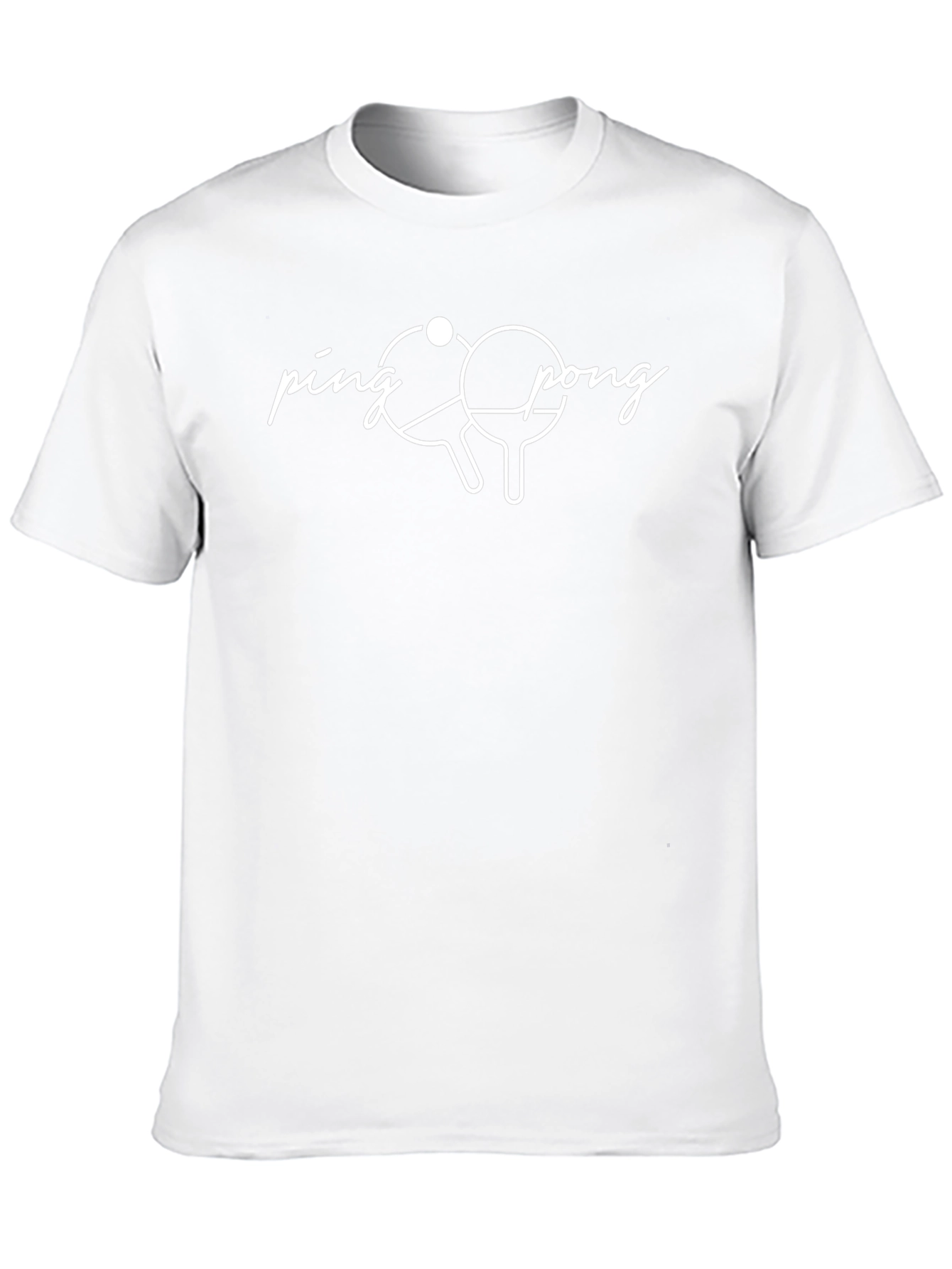 Ping Pong Graphic Tee - Black Cotton T-Shirt