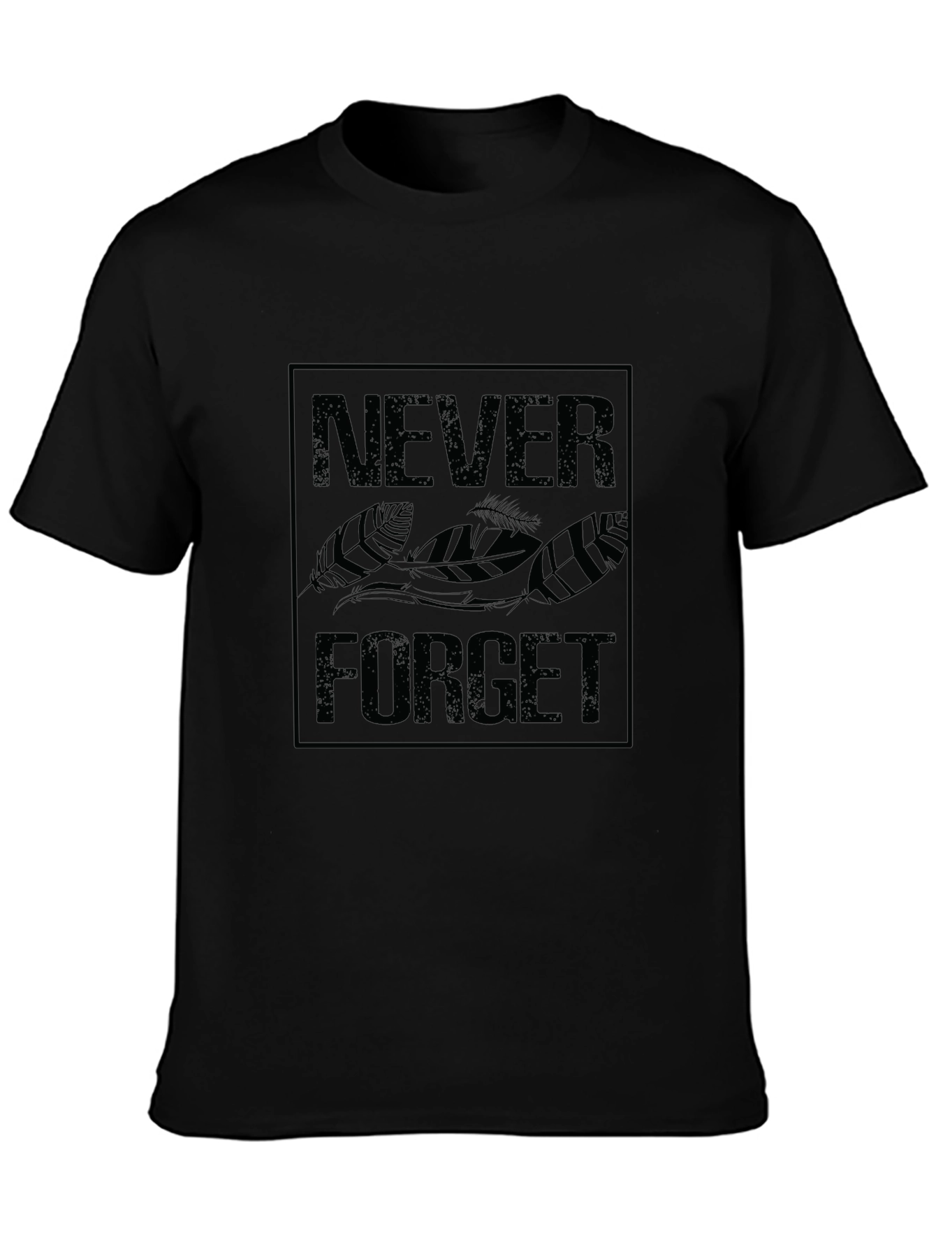 Never Forget Graphic Tee - Black Cotton T-Shirt