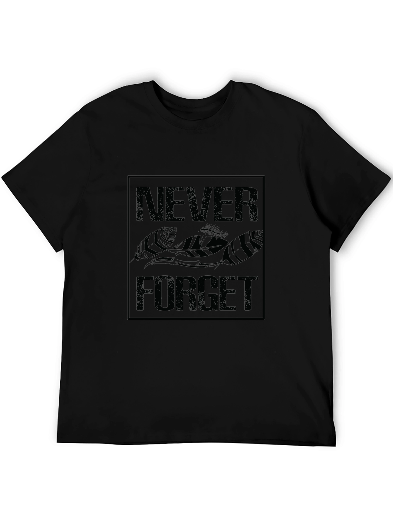 Never Forget Graphic Tee - Black Cotton T-Shirt