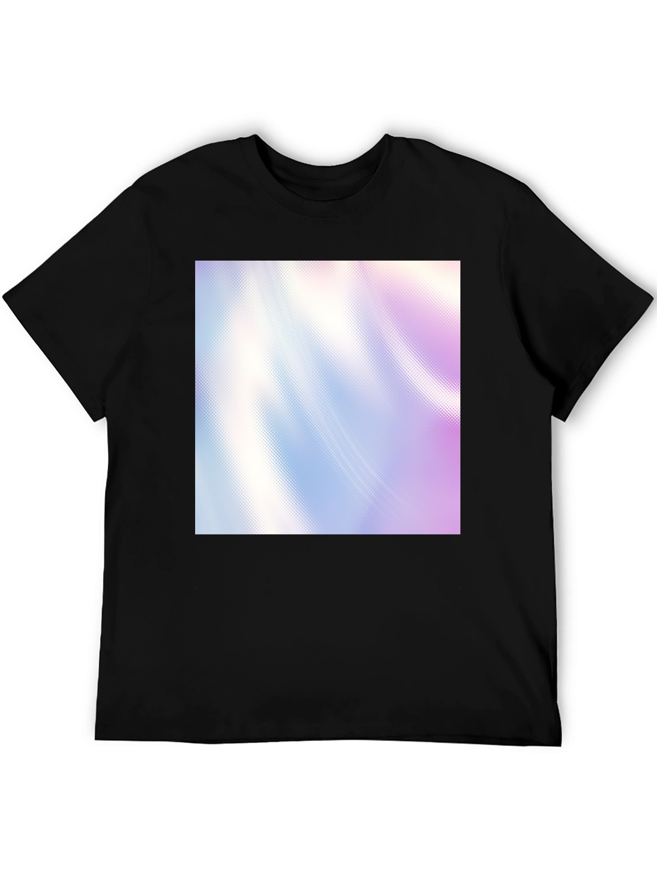 Modern Abstract Graphic Print Black T-Shirt