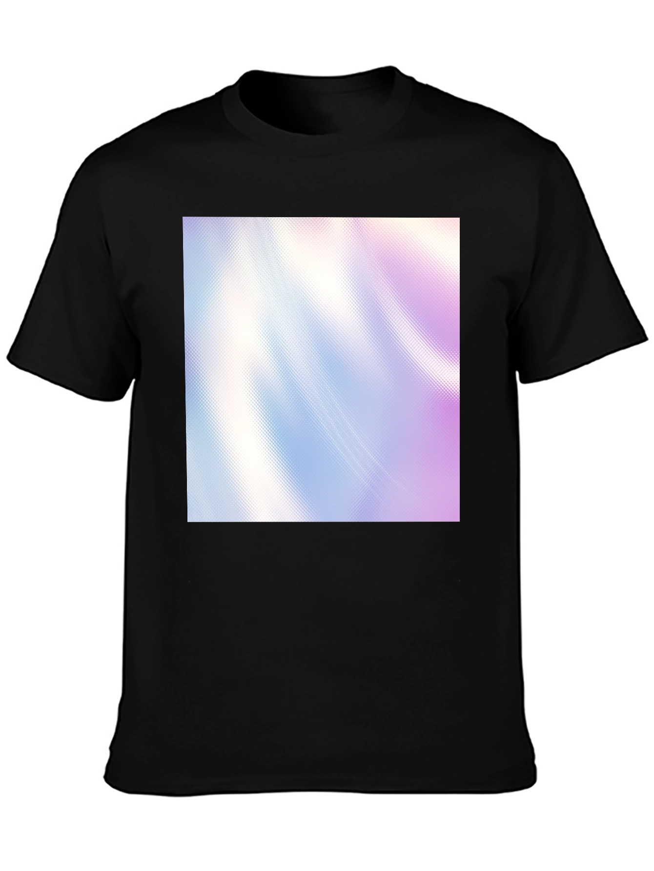 Modern Abstract Graphic Print Black T-Shirt