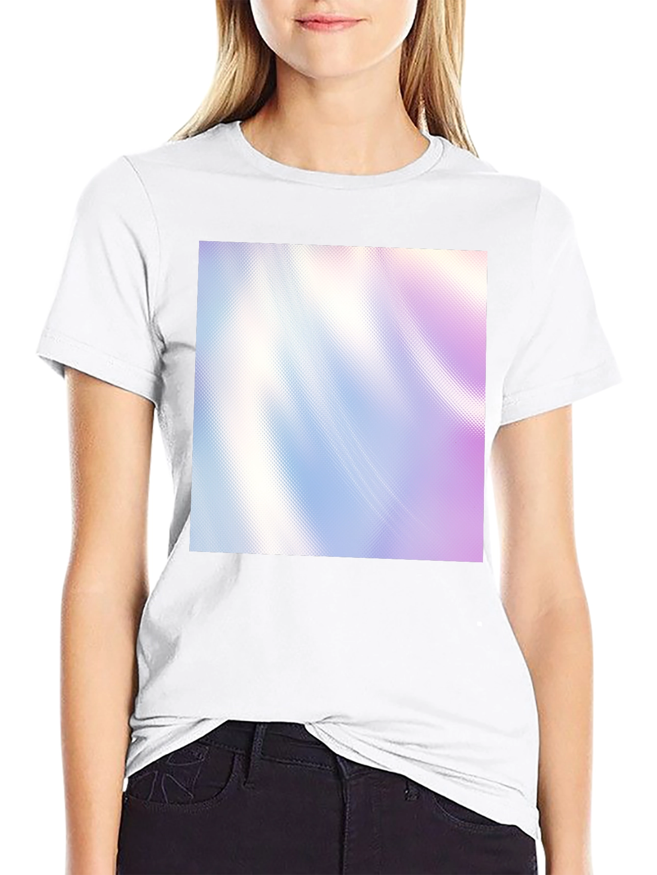 Modern Abstract Graphic Print Black T-Shirt