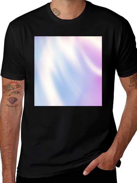 Modern Abstract Graphic Print Black T-Shirt