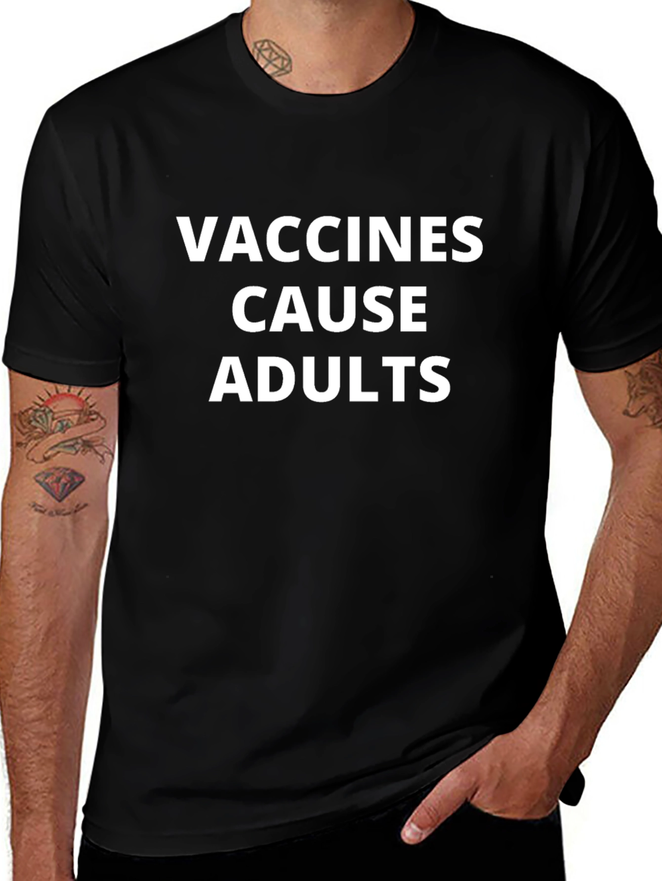 Vaccines Cause Adults Funny Graphic T-Shirt