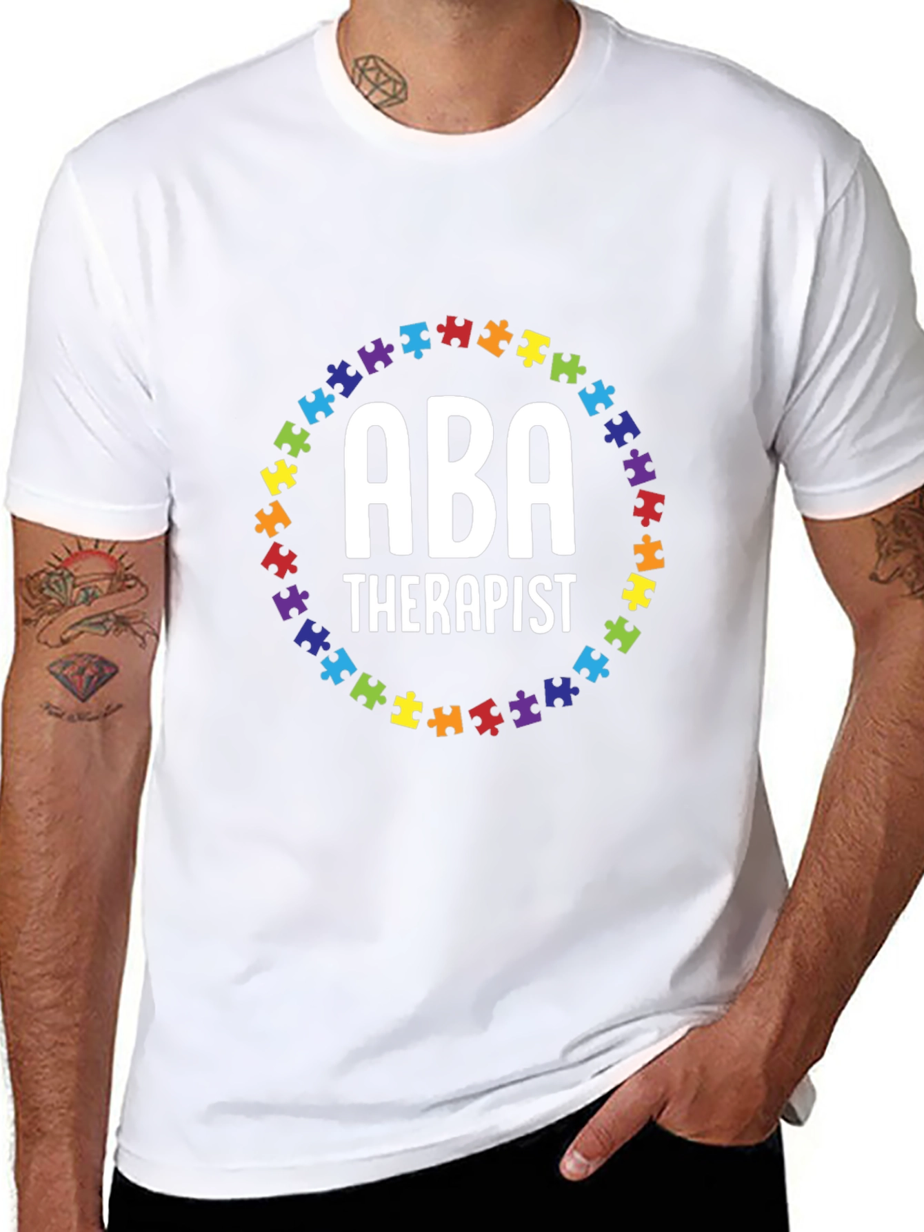 ABA Therapist Autism Puzzle T-Shirt