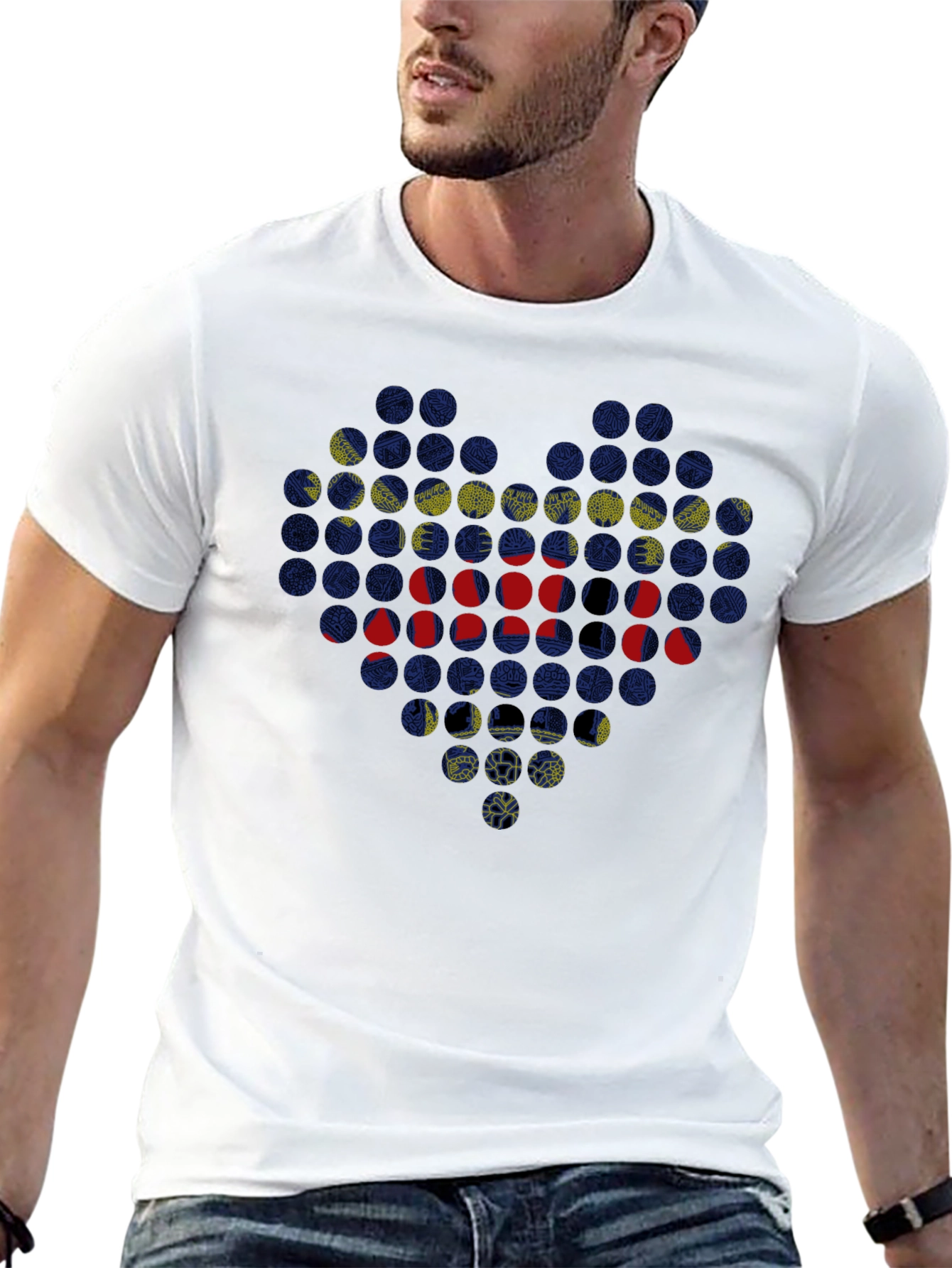 Arizona Heart T-Shirt - Black Crew Neck Tee