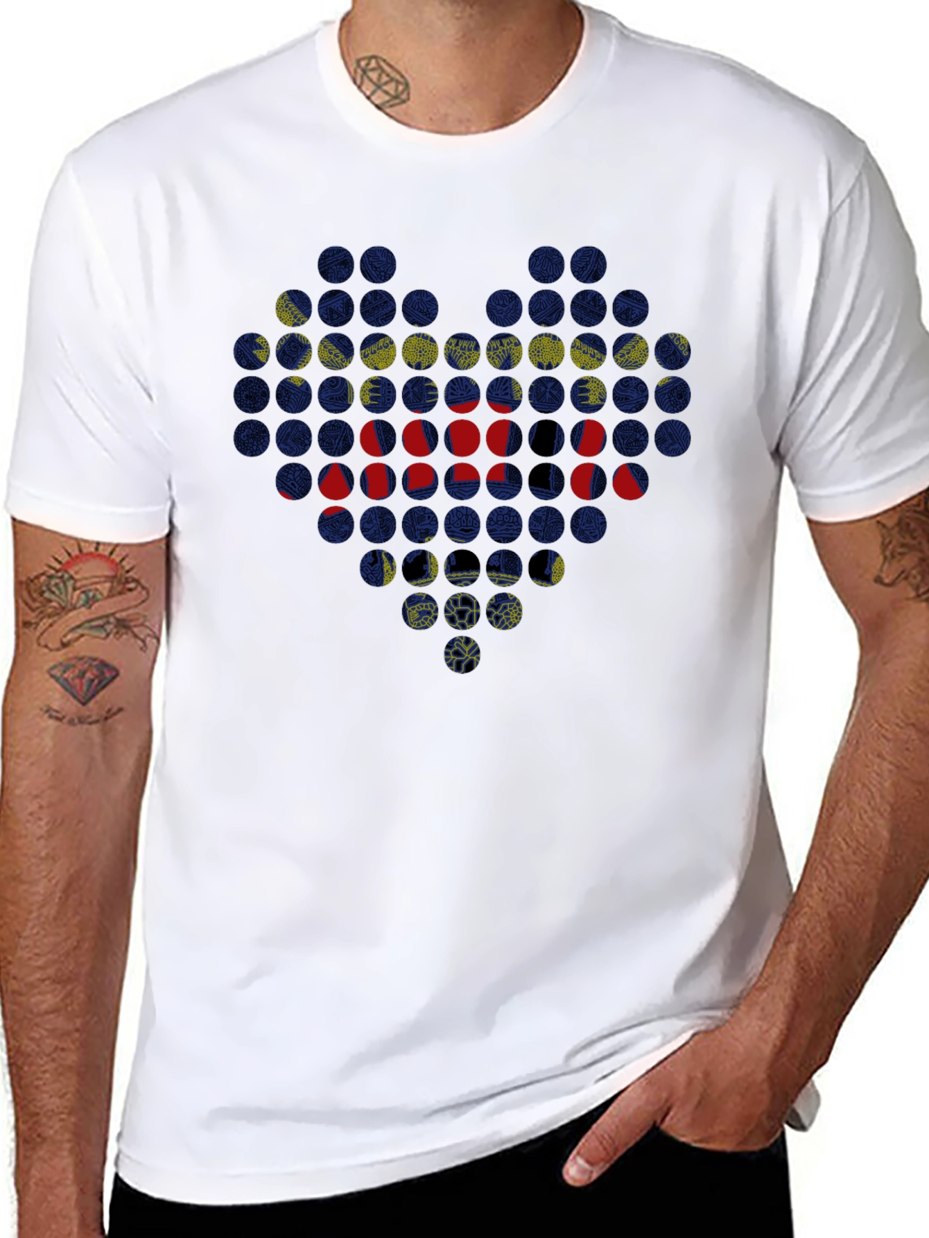 Arizona Heart T-Shirt - Black Crew Neck Tee