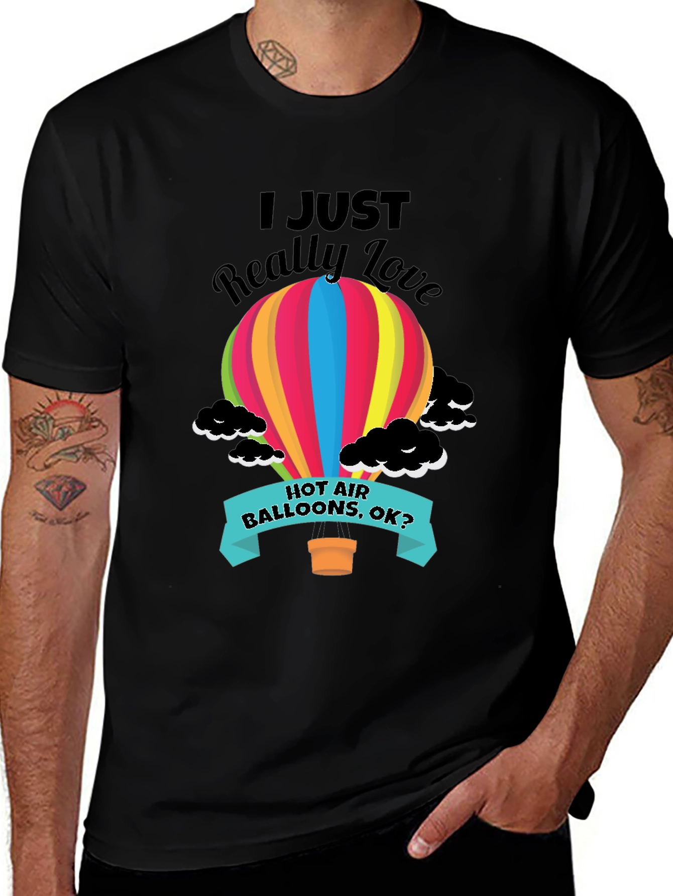 Hot Air Balloon Graphic Tee - Love Balloons Shirt