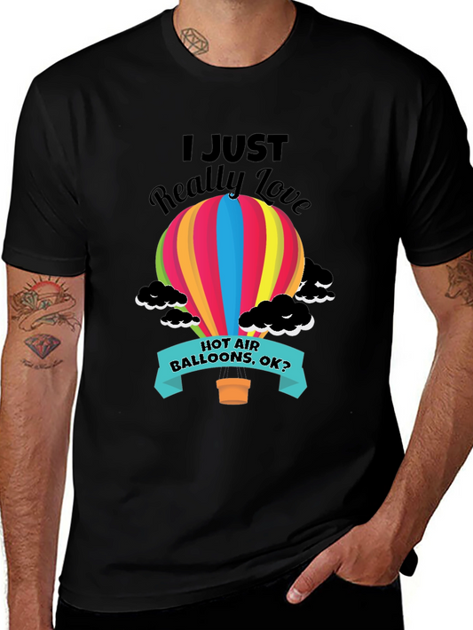 Hot Air Balloon Graphic Tee - Love Balloons Shirt