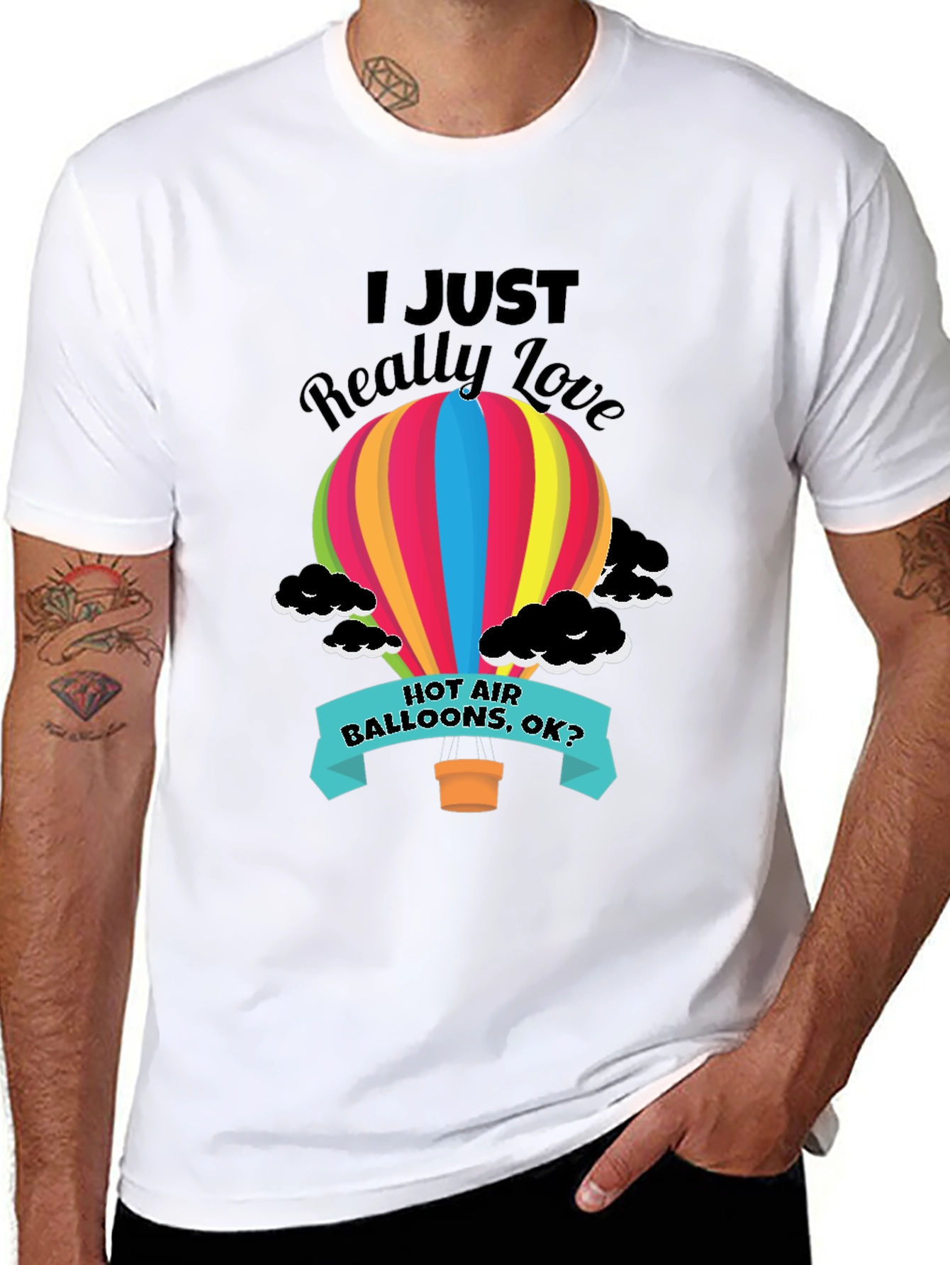 Hot Air Balloon Graphic Tee - Love Balloons Shirt