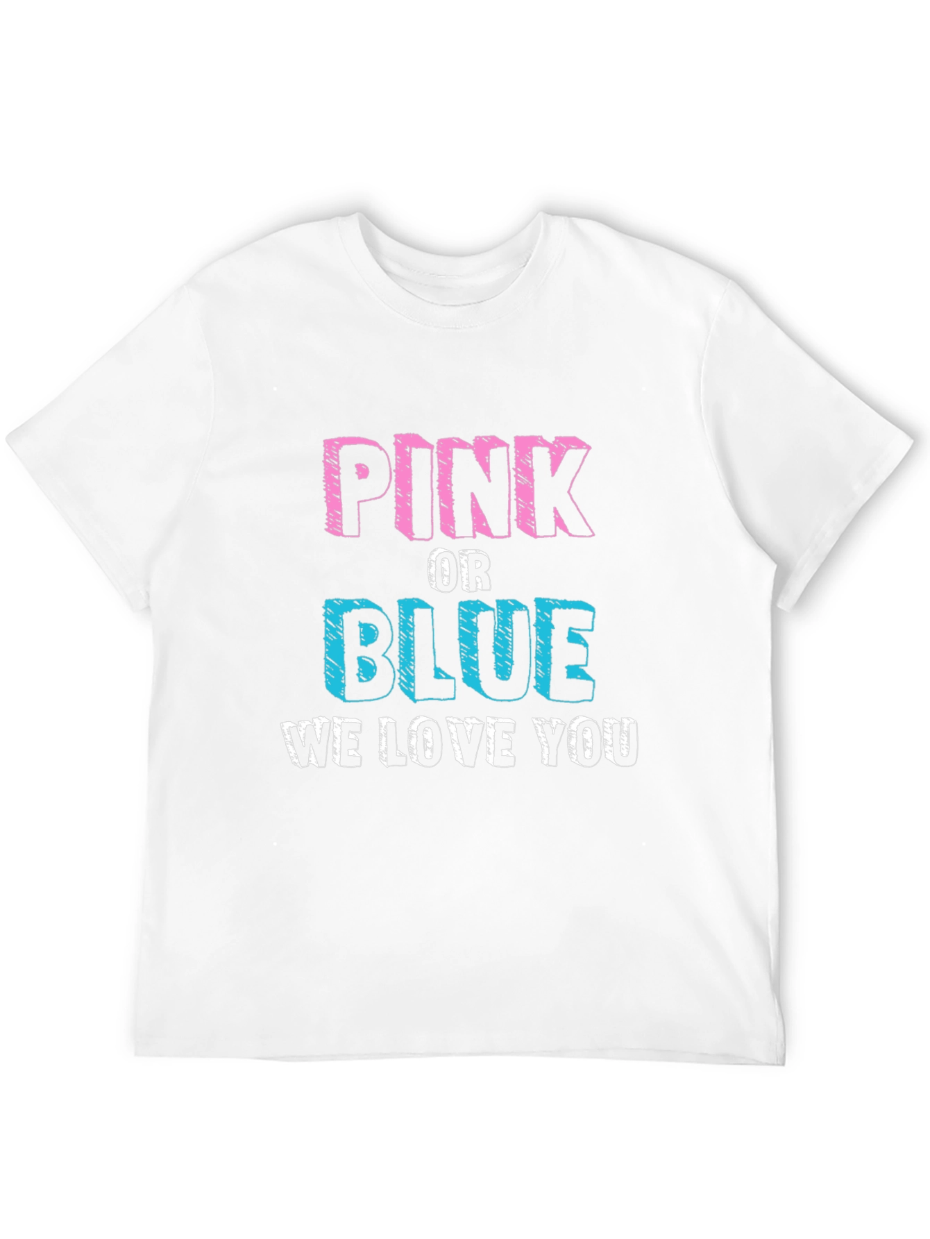 Pink or Blue Baby Gender Reveal T-Shirt