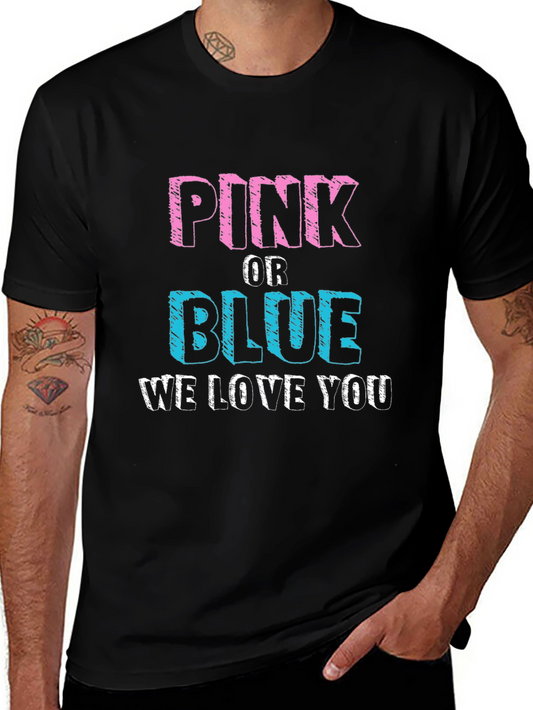Pink or Blue Baby Gender Reveal T-Shirt