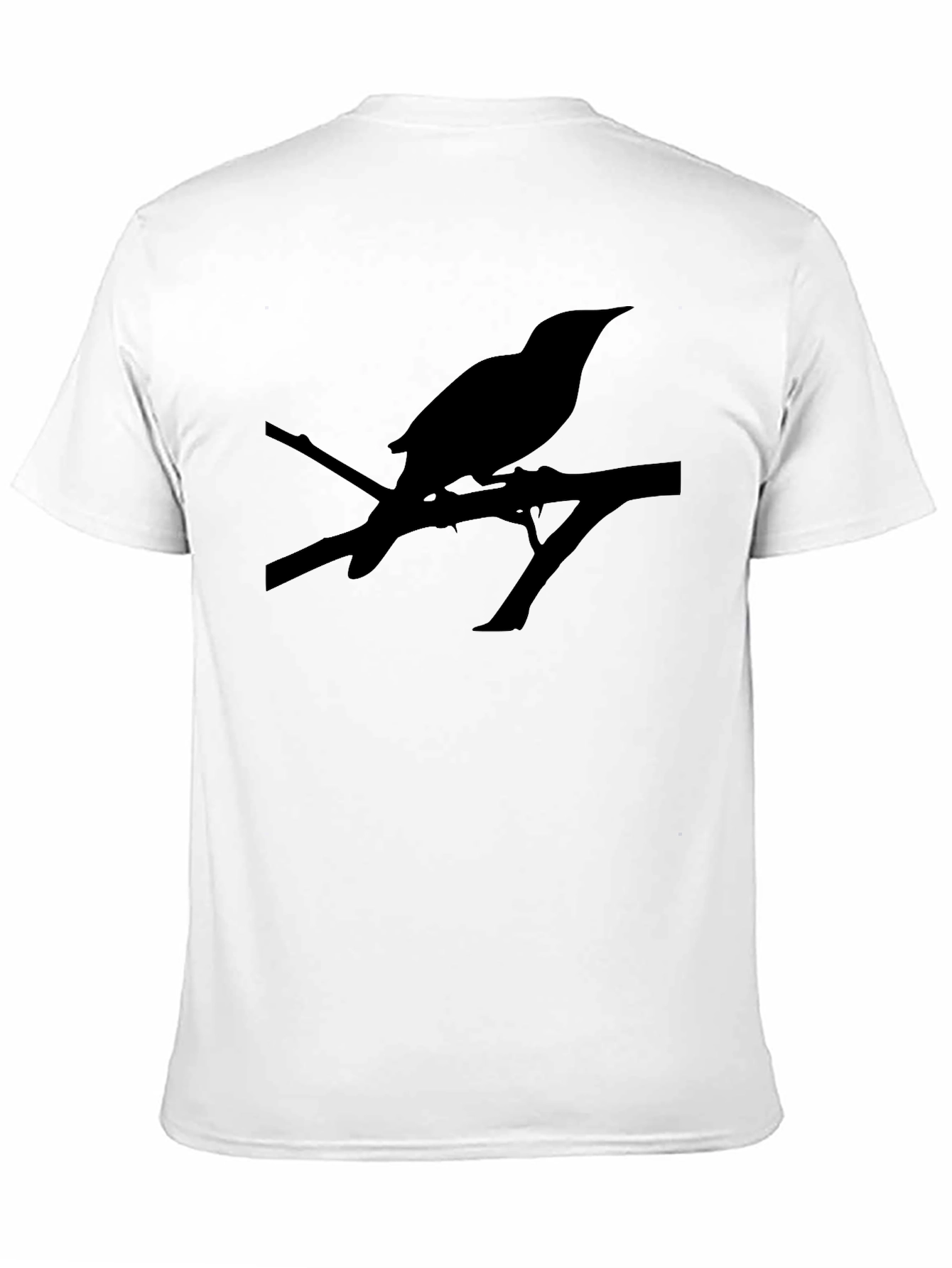 Bird on Branch Black T-Shirt