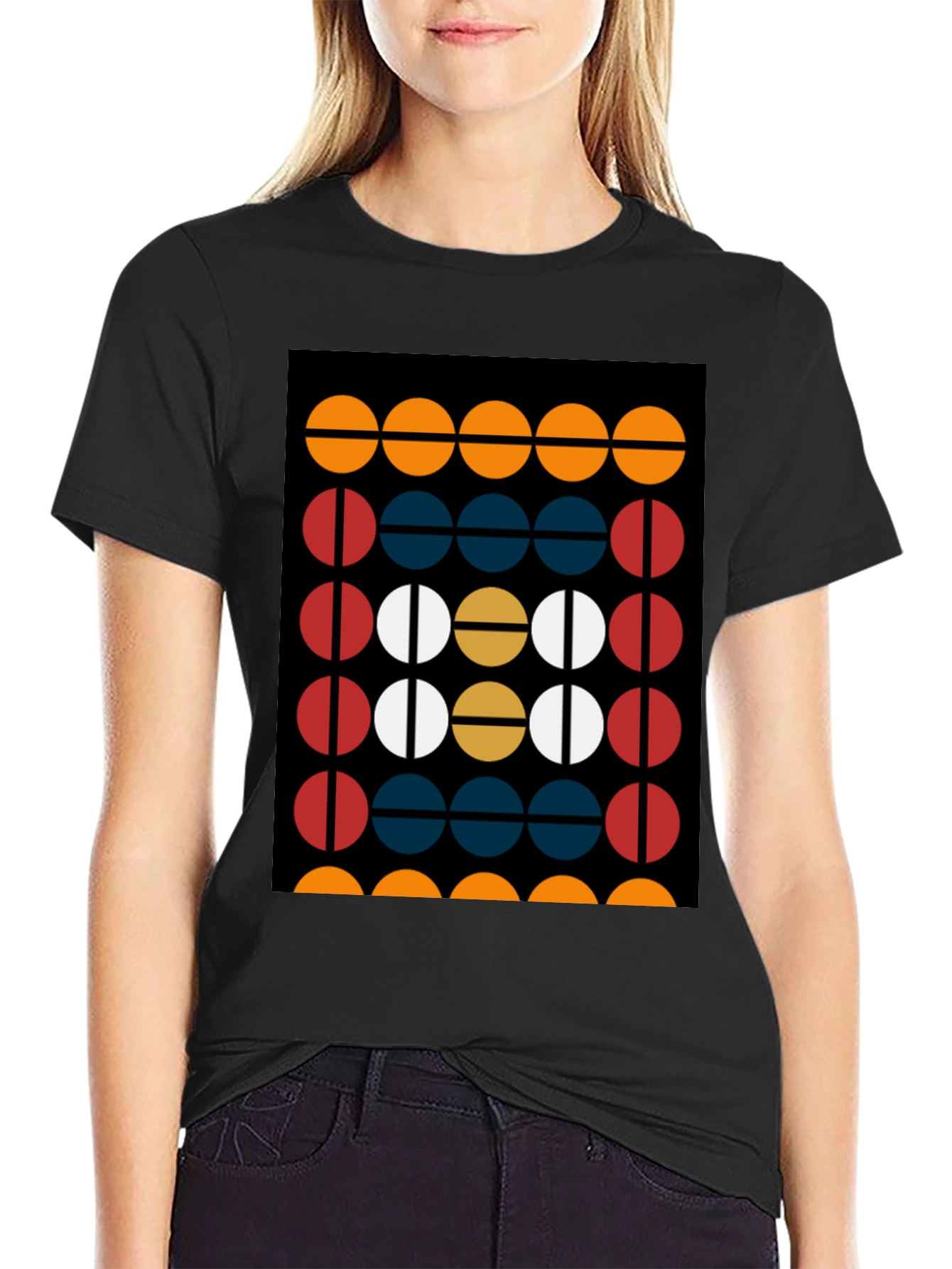 Modern Geometric Graphic Tee - Bold Design