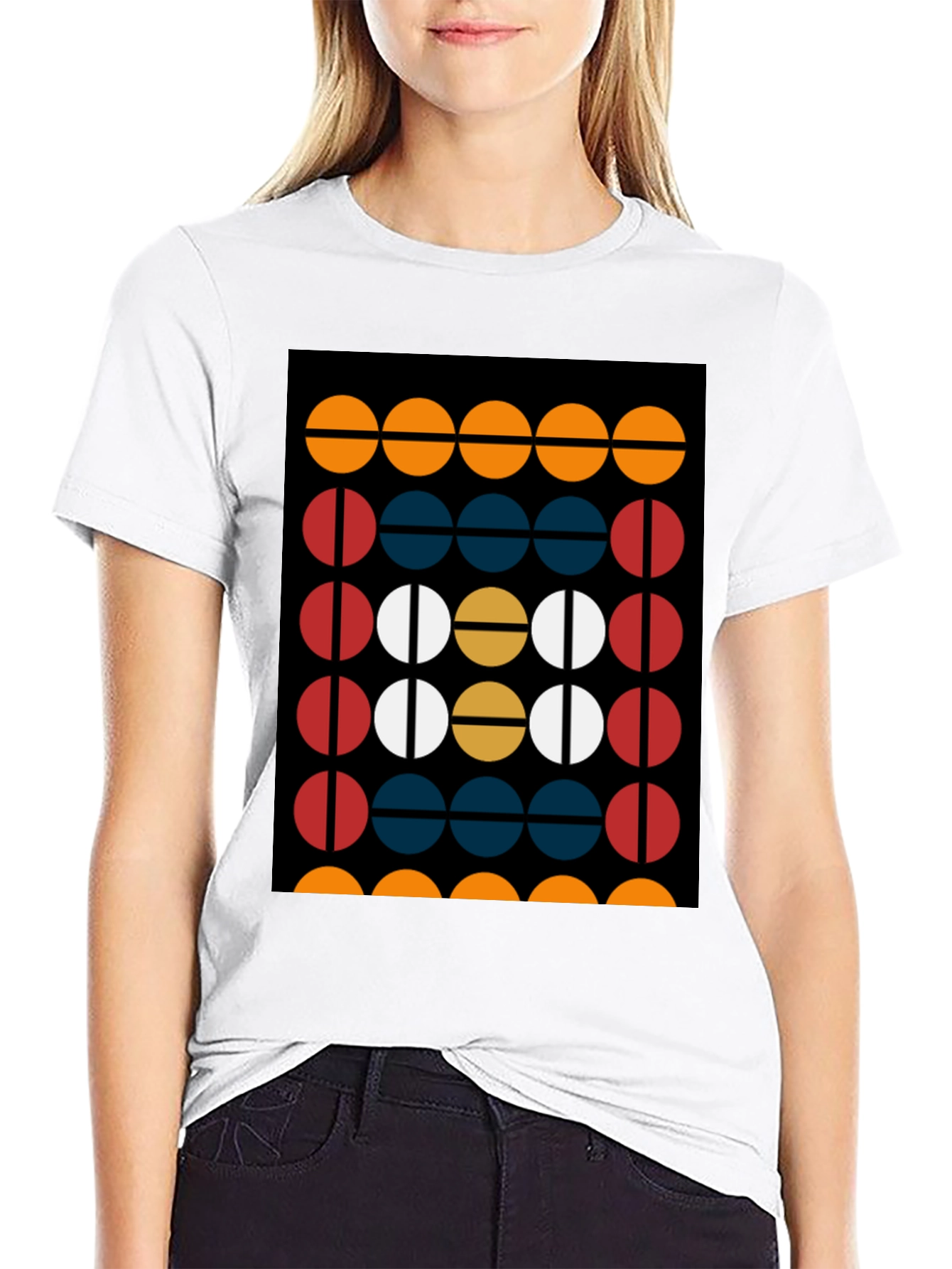 Modern Geometric Graphic Tee - Bold Design