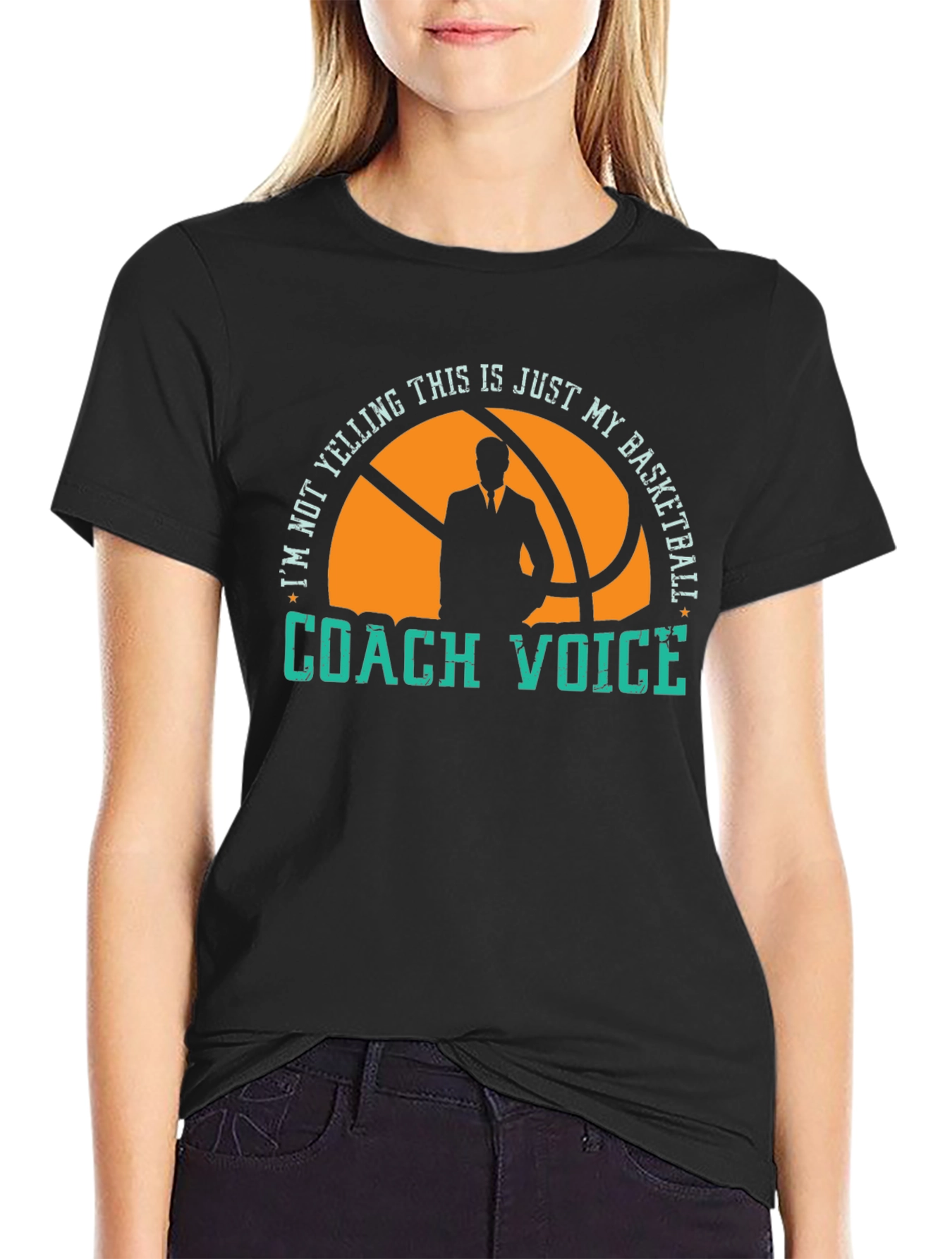 Basketball Coach T-Shirt - Im Not Yelling