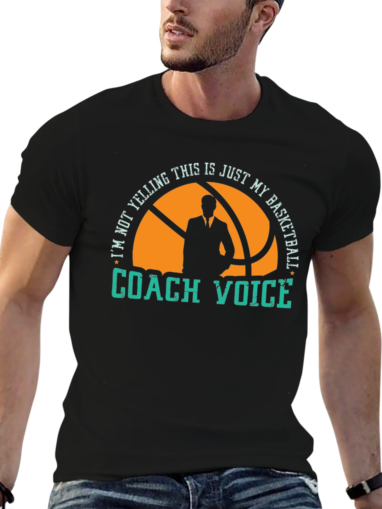 Basketball Coach T-Shirt - Im Not Yelling