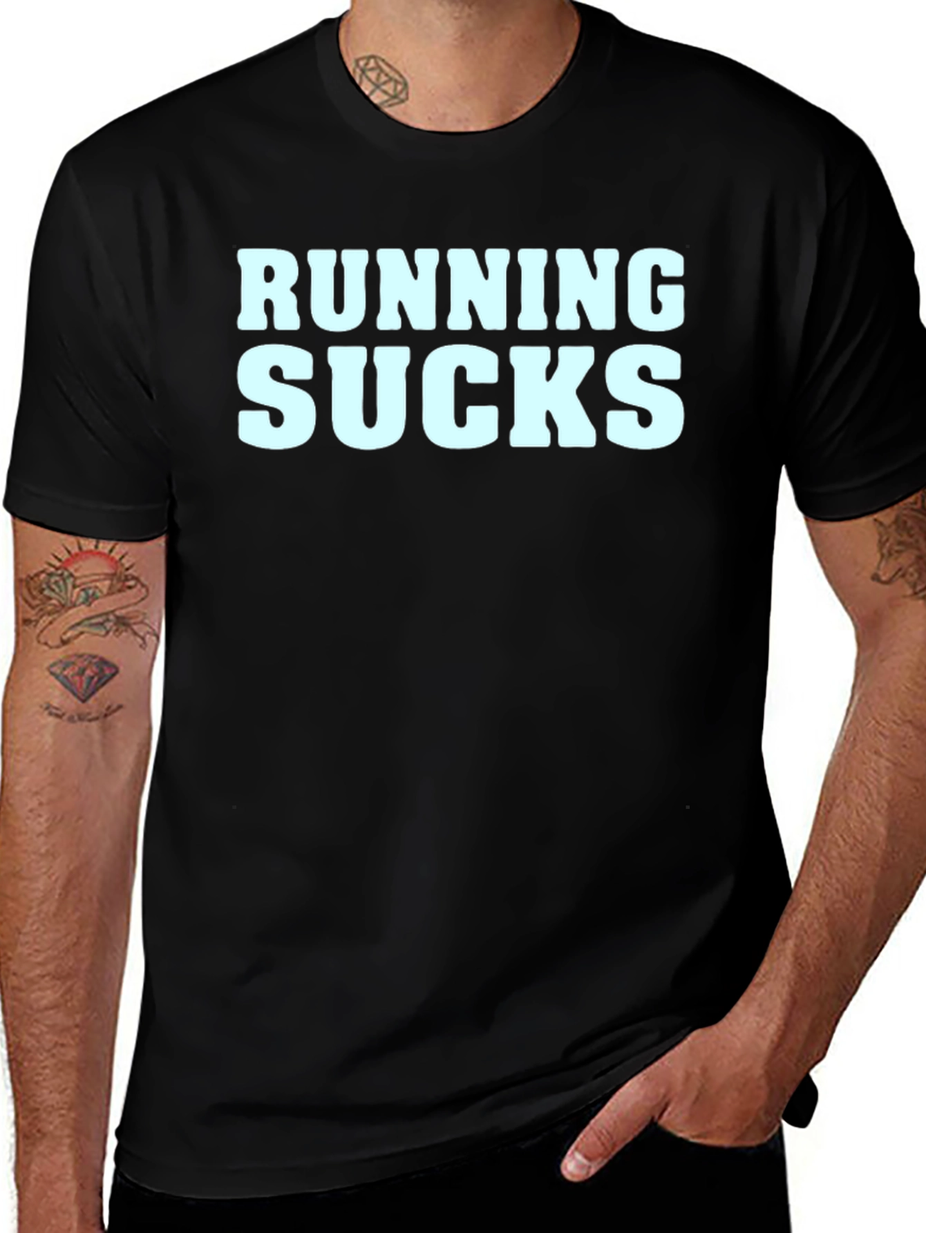 Funny Running Sucks Graphic T-Shirt