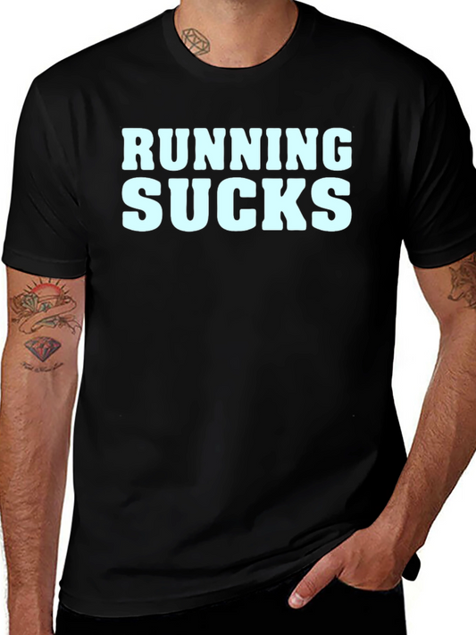 Funny Running Sucks Graphic T-Shirt