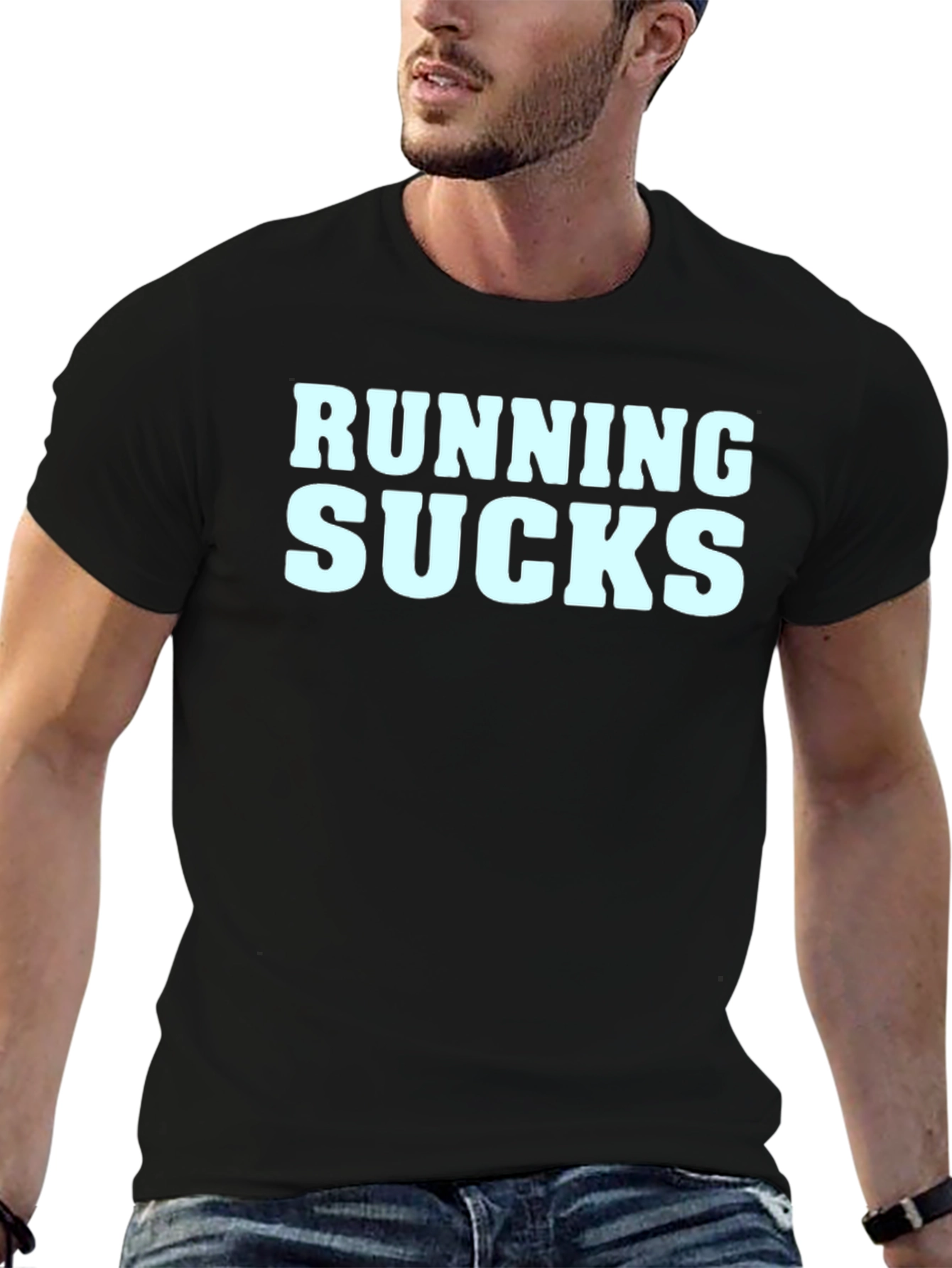 Funny Running Sucks Graphic T-Shirt