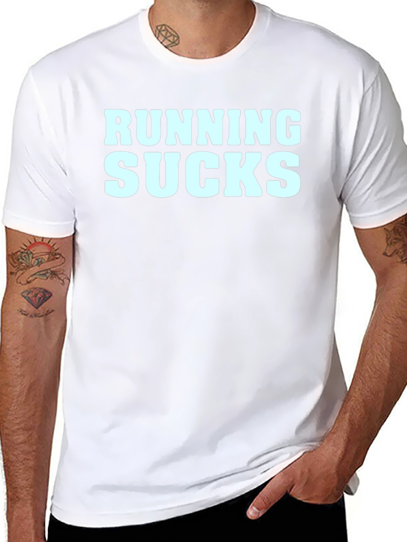 Funny Running Sucks Graphic T-Shirt
