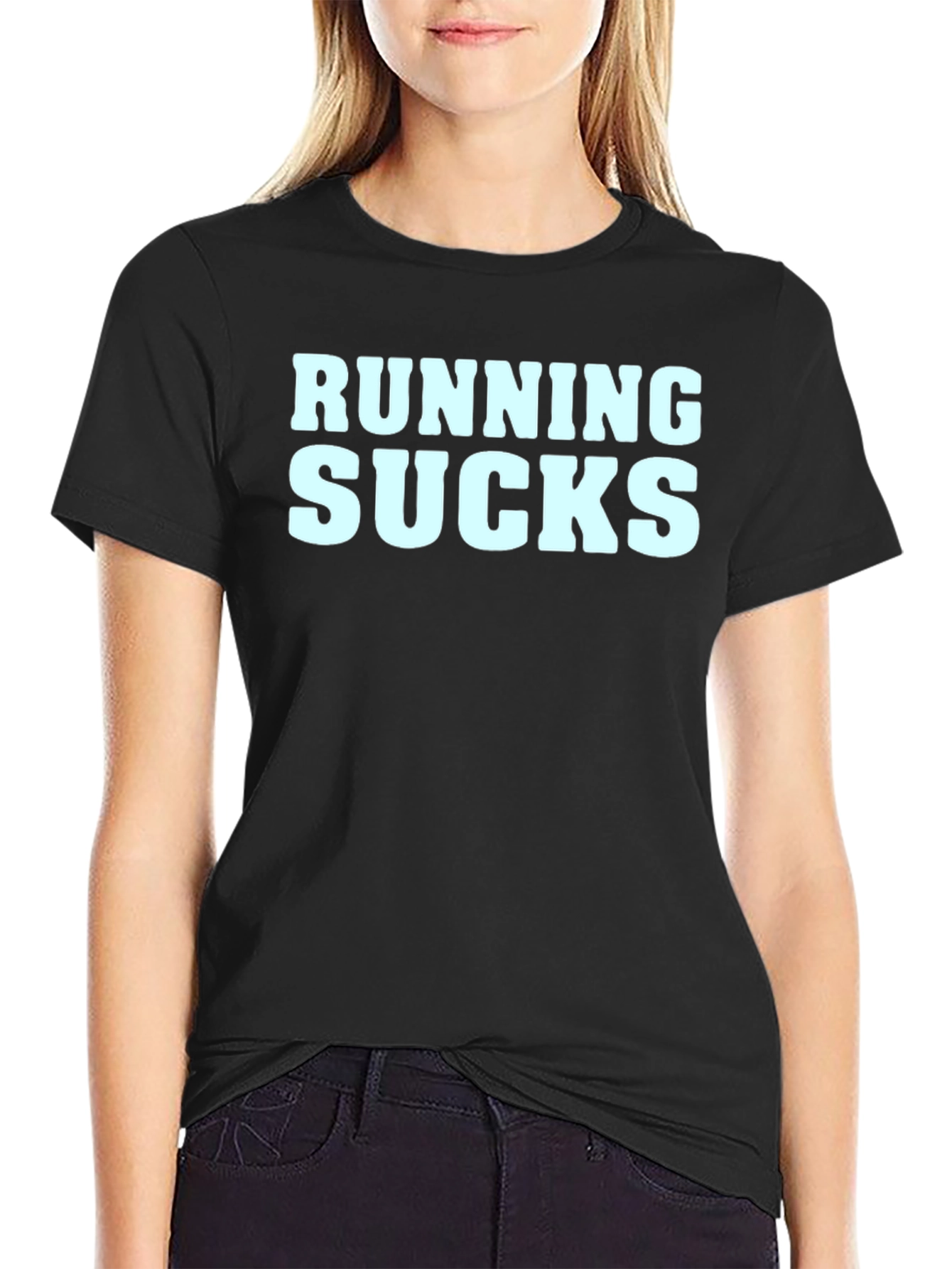 Funny Running Sucks Graphic T-Shirt