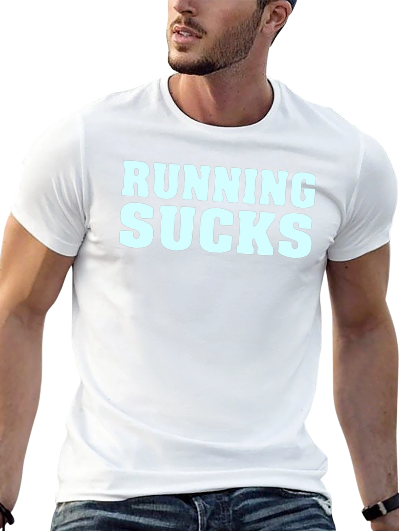 Funny Running Sucks Graphic T-Shirt