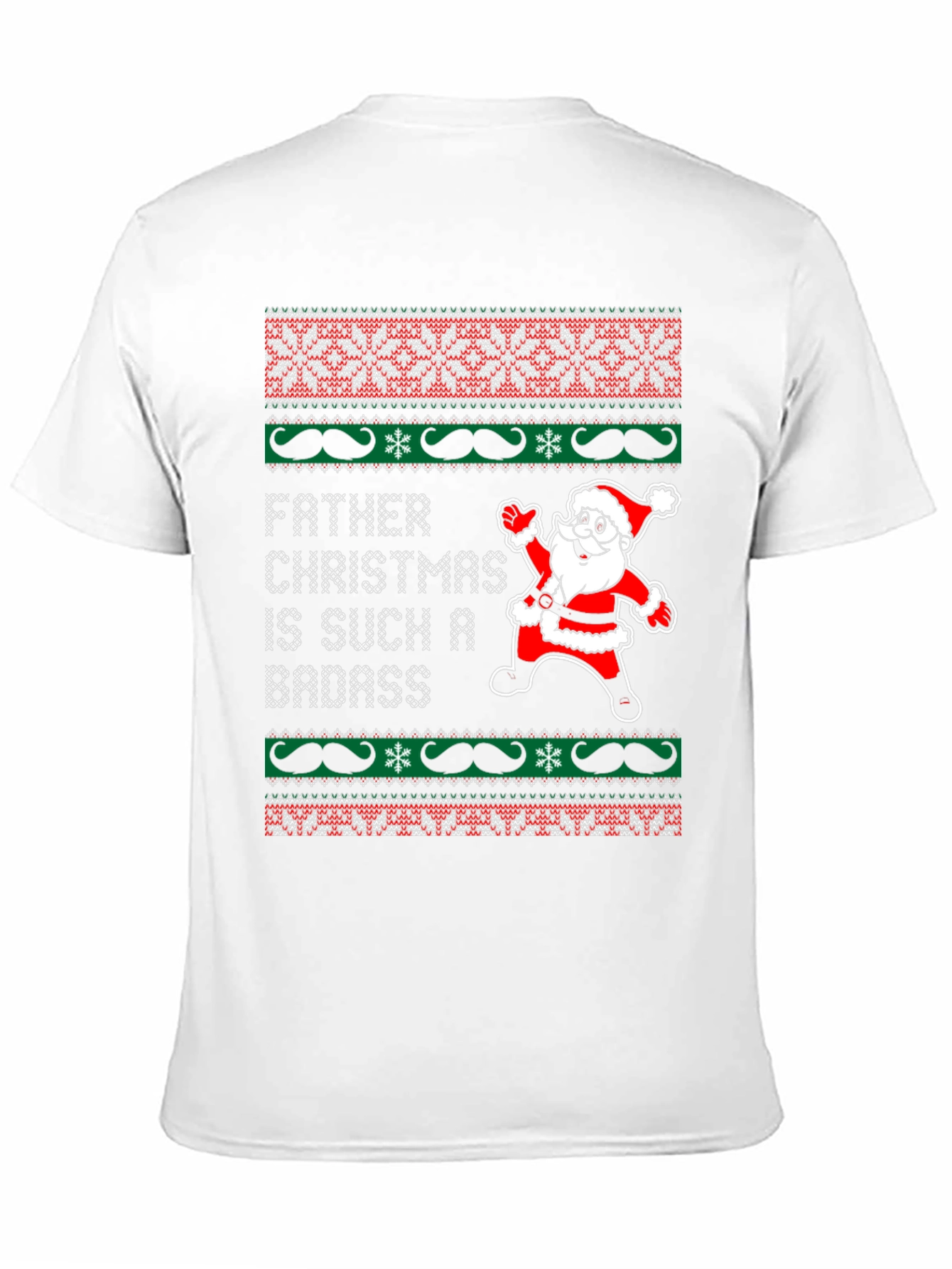 Father Christmas Badass Ugly Sweater Style T-Shirt