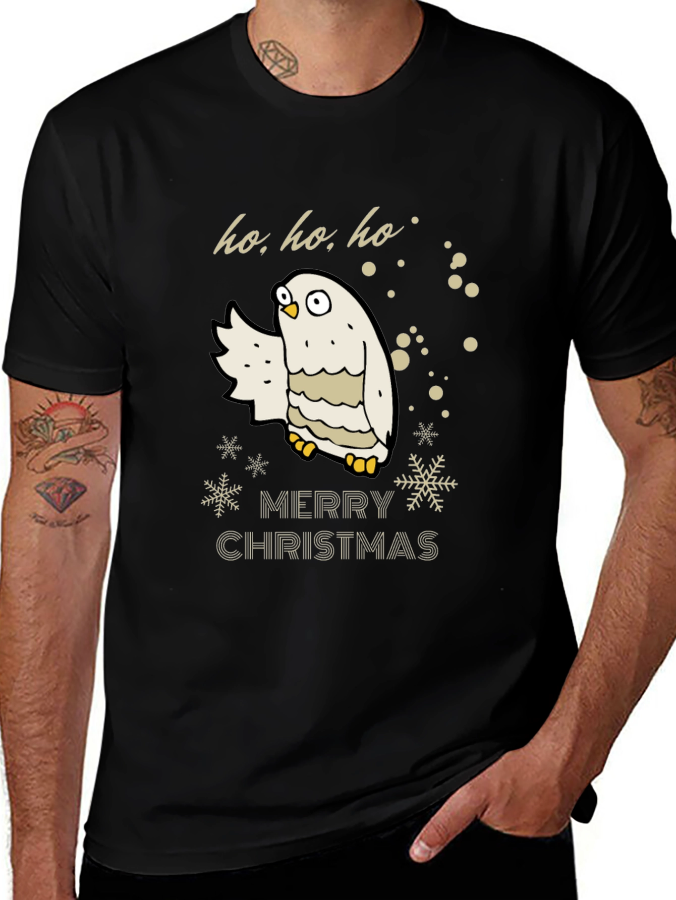 Ho Ho Ho Owl Christmas T-Shirt