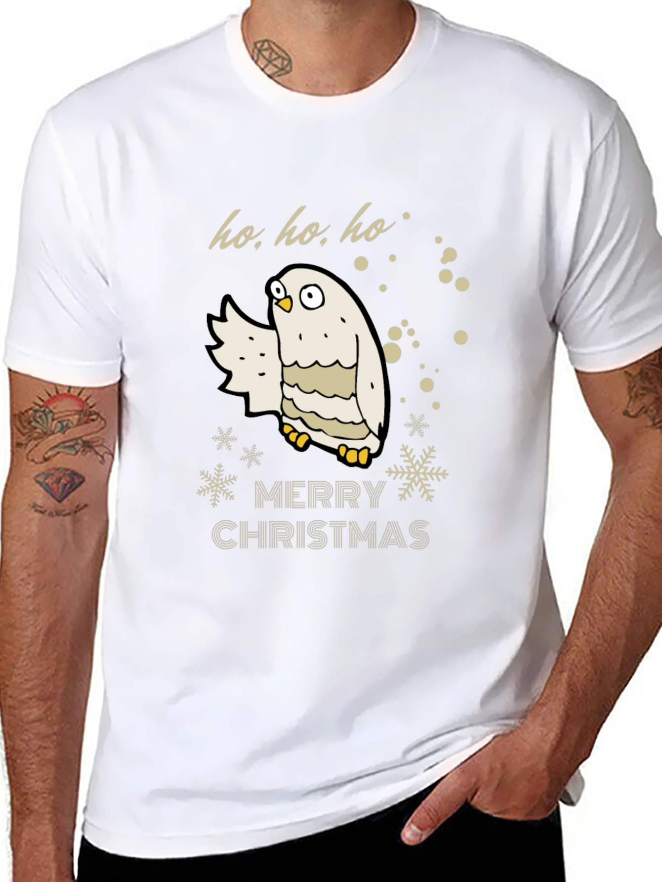 Ho Ho Ho Owl Christmas T-Shirt