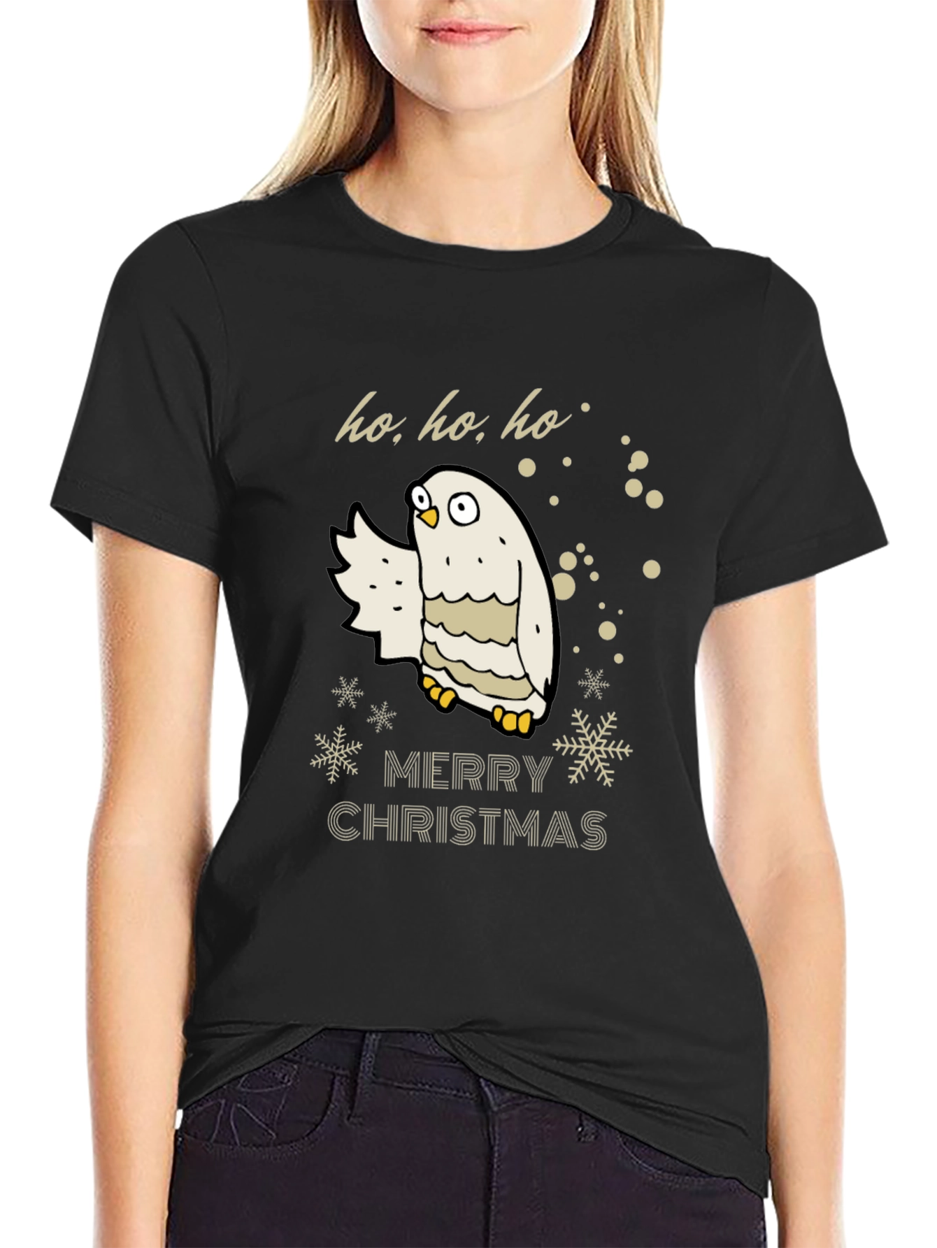Ho Ho Ho Owl Christmas T-Shirt
