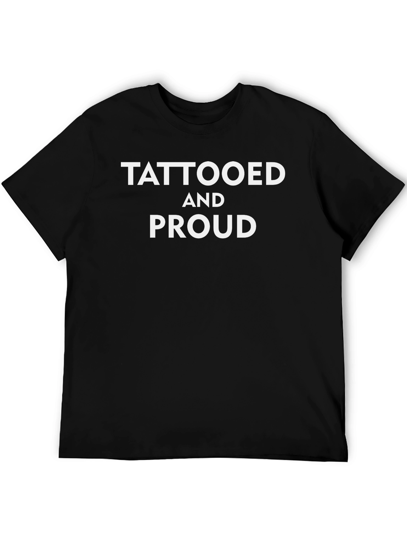 Tattooed and Proud Mens Black Graphic T-Shirt