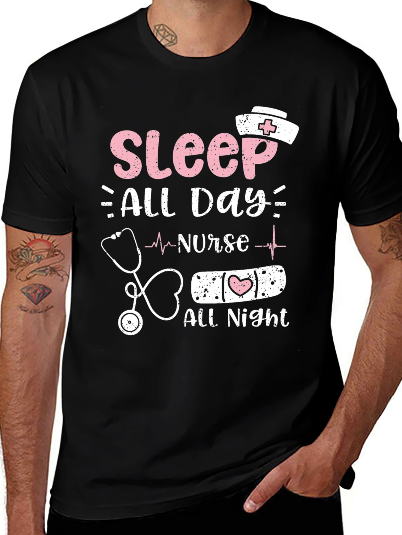 Nurse Sleep All Day All Night T-Shirt