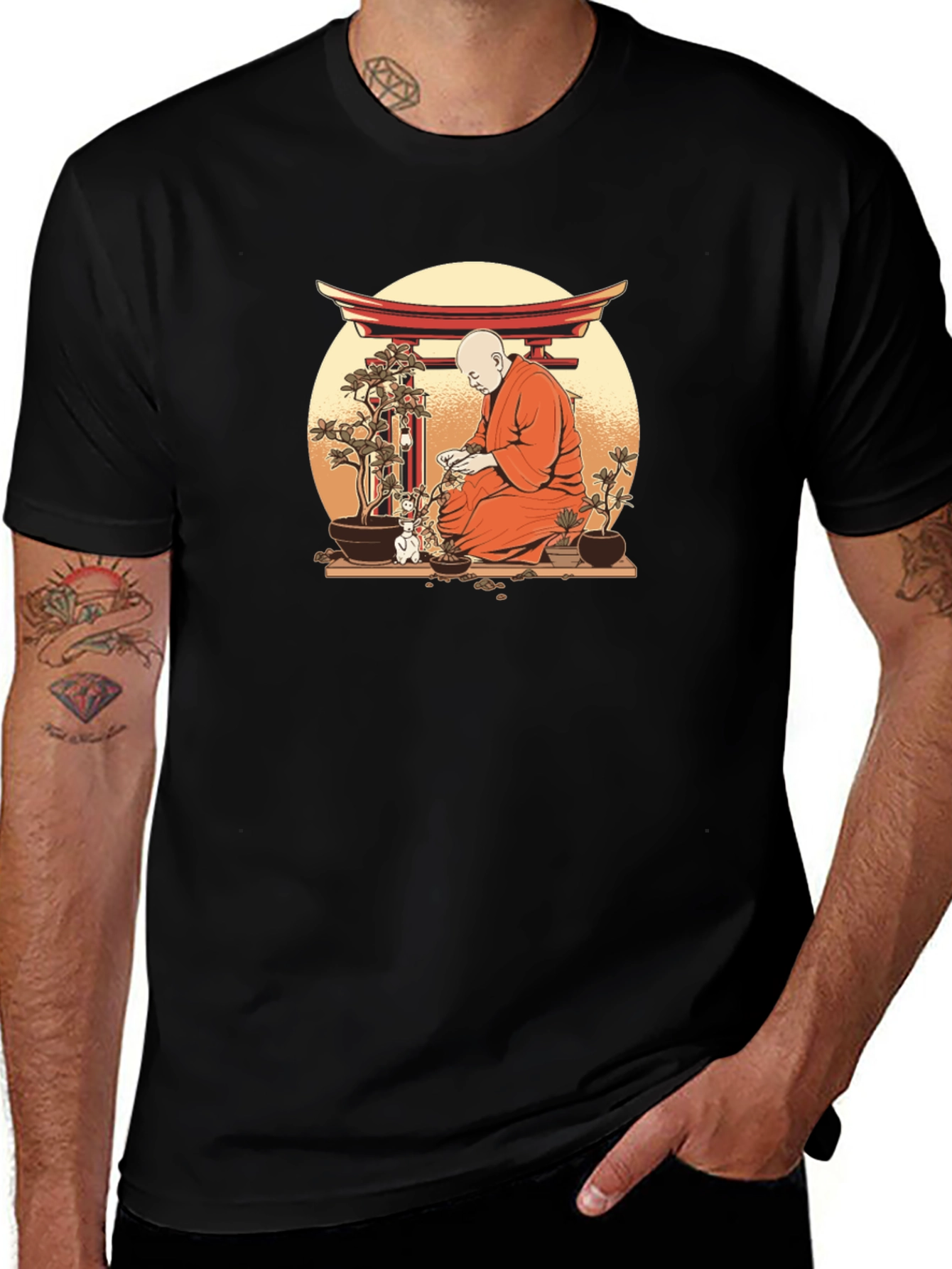 Zen Monk Bonsai T-Shirt