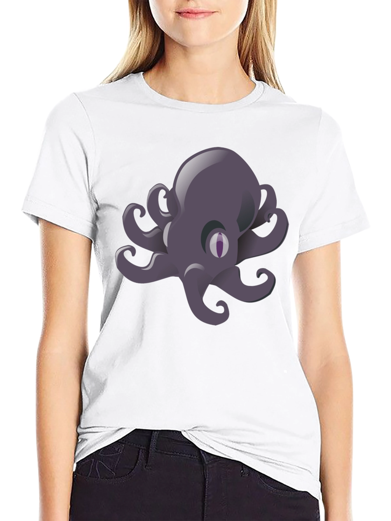 Octopus Graphic Print Tee - Mens Black T-Shirt