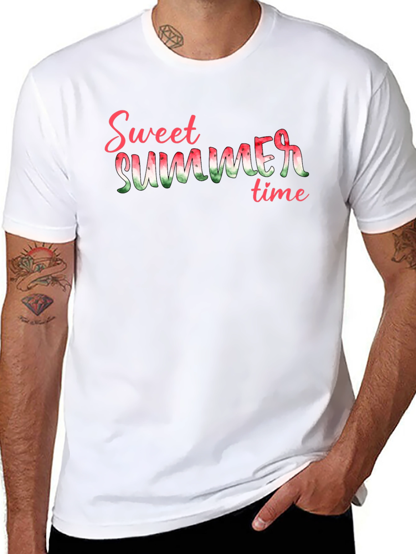 Sweet Summer Time Graphic Tee - Black Cotton T-Shirt