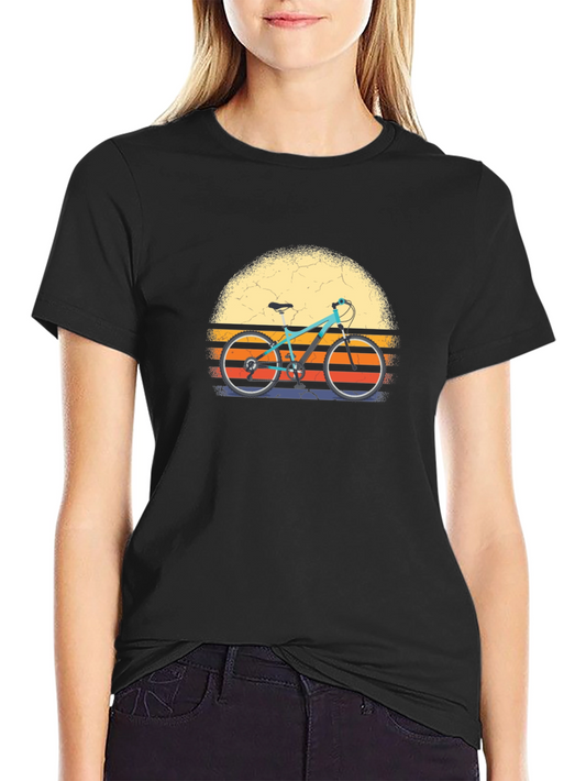 Vintage Bicycle Sunset Graphic Tee