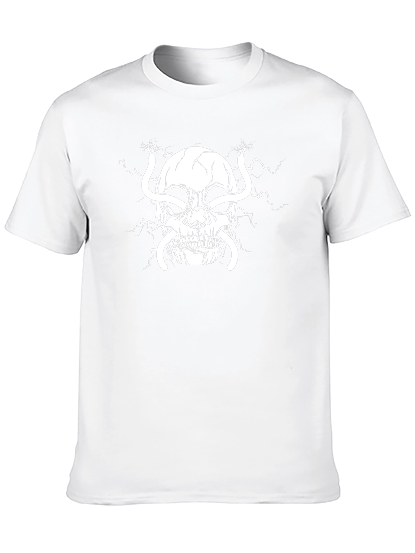 Edgy Skull Graphic Tee - Black Cotton T-Shirt
